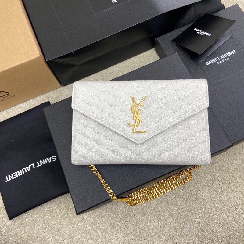 Saint Laurent YSL Cassandre Envelope - White