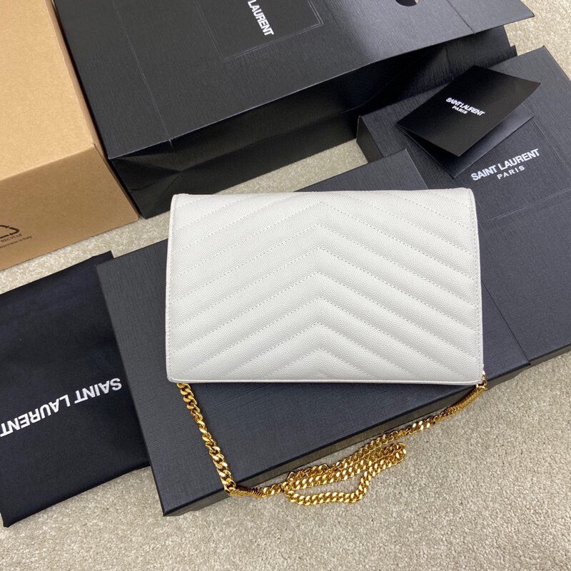 Saint Laurent YSL Cassandre Envelope - White