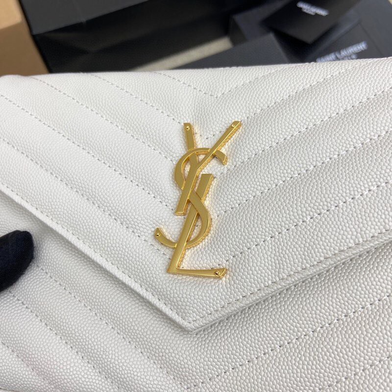 Saint Laurent YSL Cassandre Envelope - White
