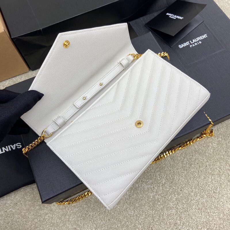 Saint Laurent YSL Cassandre Envelope - White