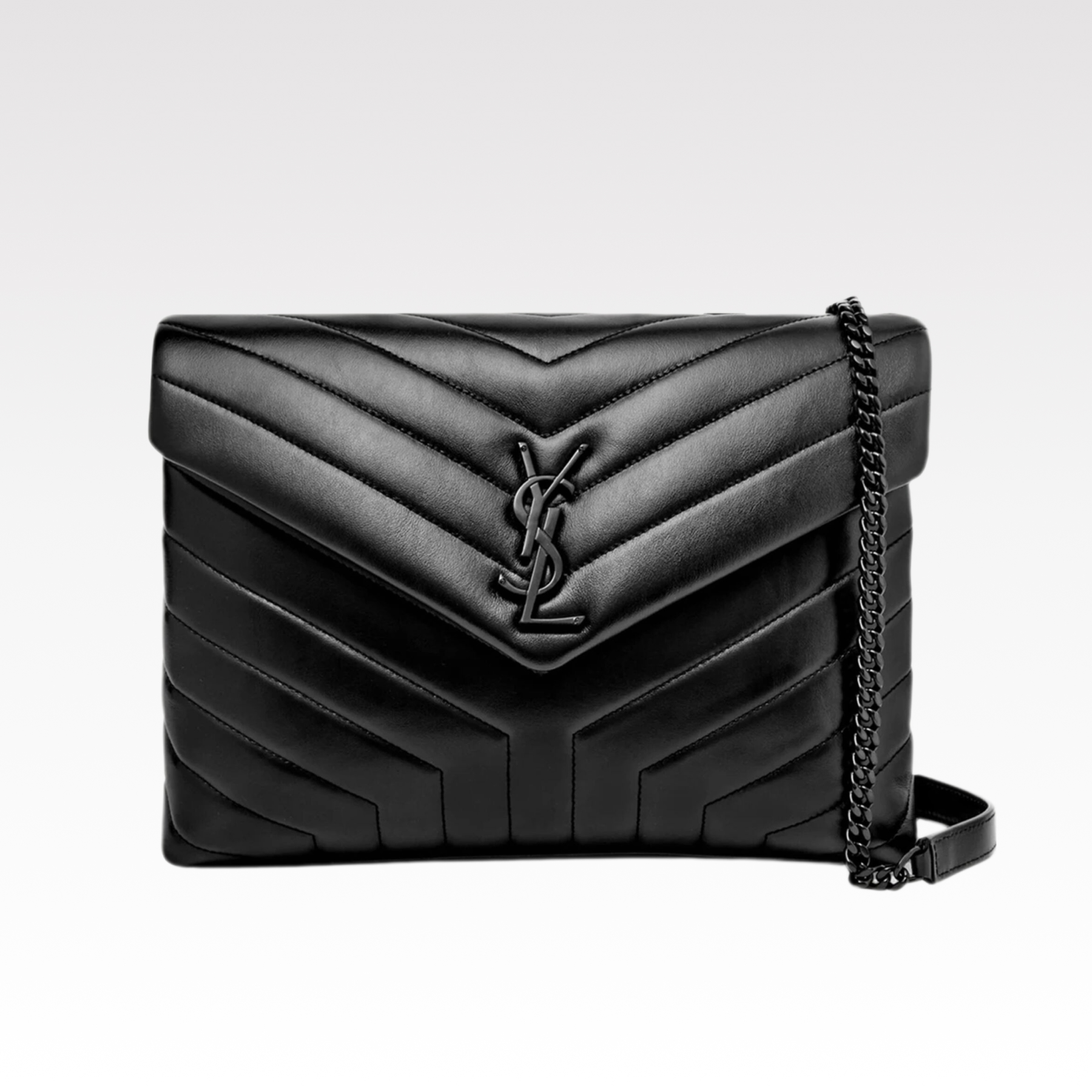 [TOP]SAINT LAURENT Loulou Quilted Leather Shoulder Bag Black - Bag