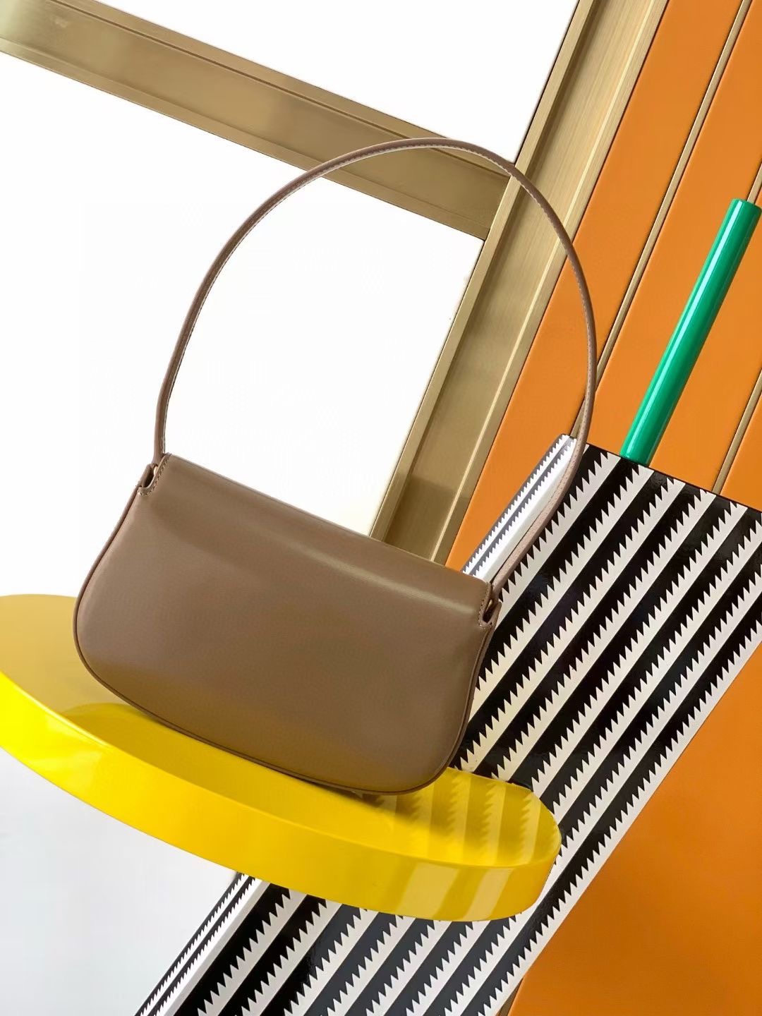 Saint Laurent Voltaire mini leather shoulder bag-Beige - Bag