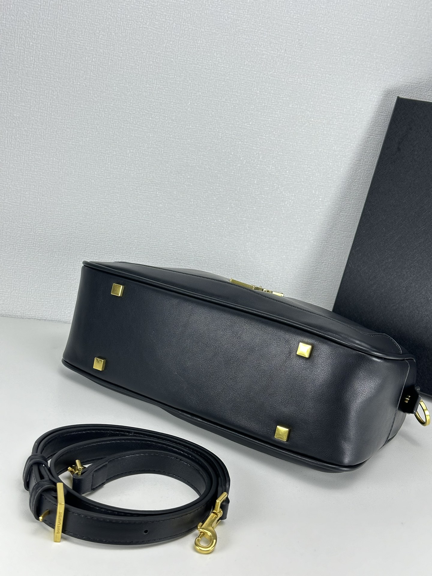 Saint Laurent YSL Vintage Bowling Bag - Black Leather Bag