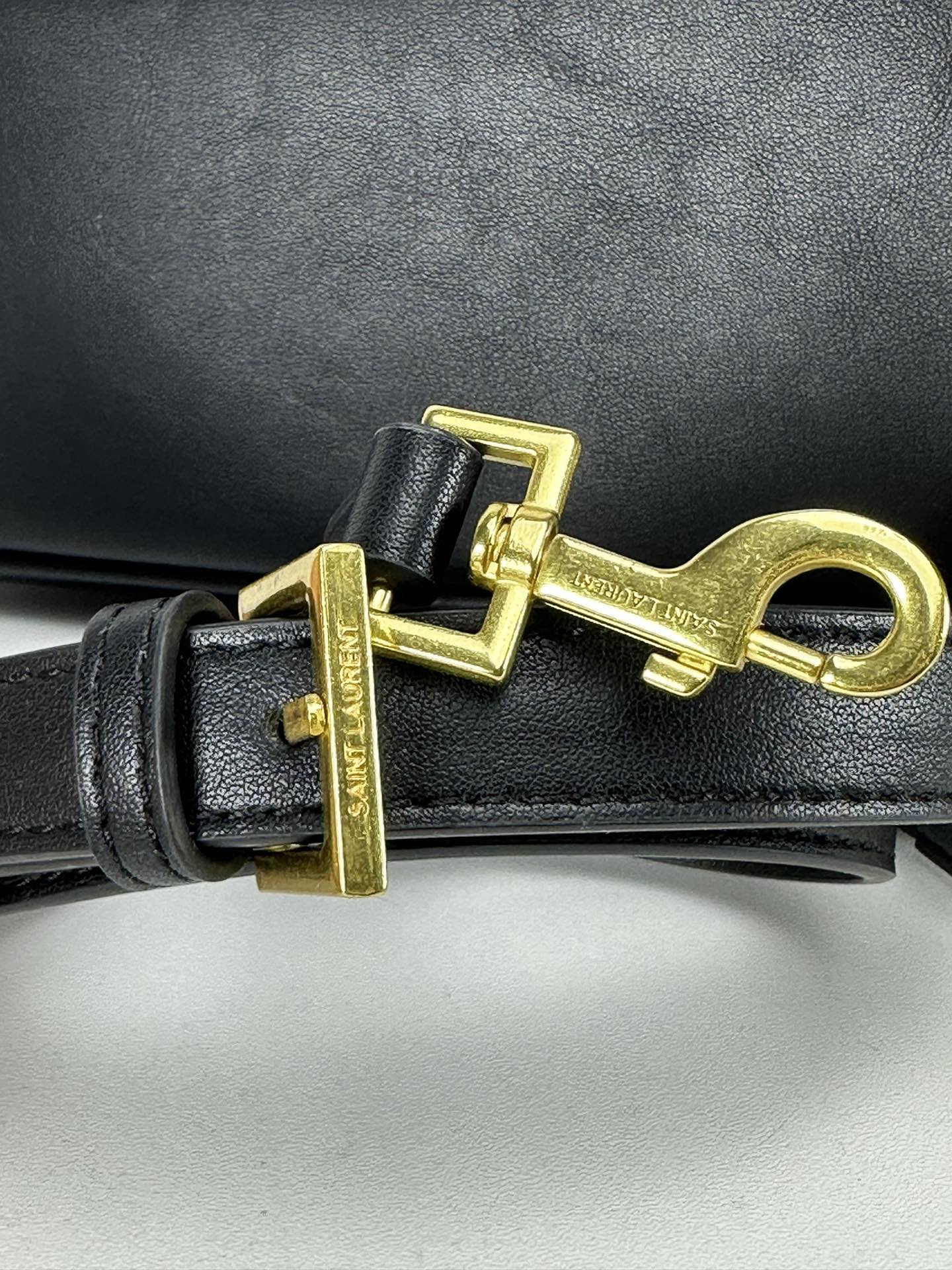 Saint Laurent YSL Vintage Bowling Bag - Black Leather Bag