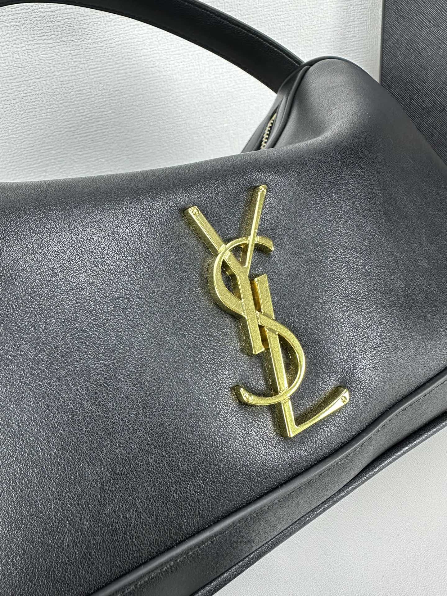 Saint Laurent YSL Vintage Bowling Bag - Black Leather Bag