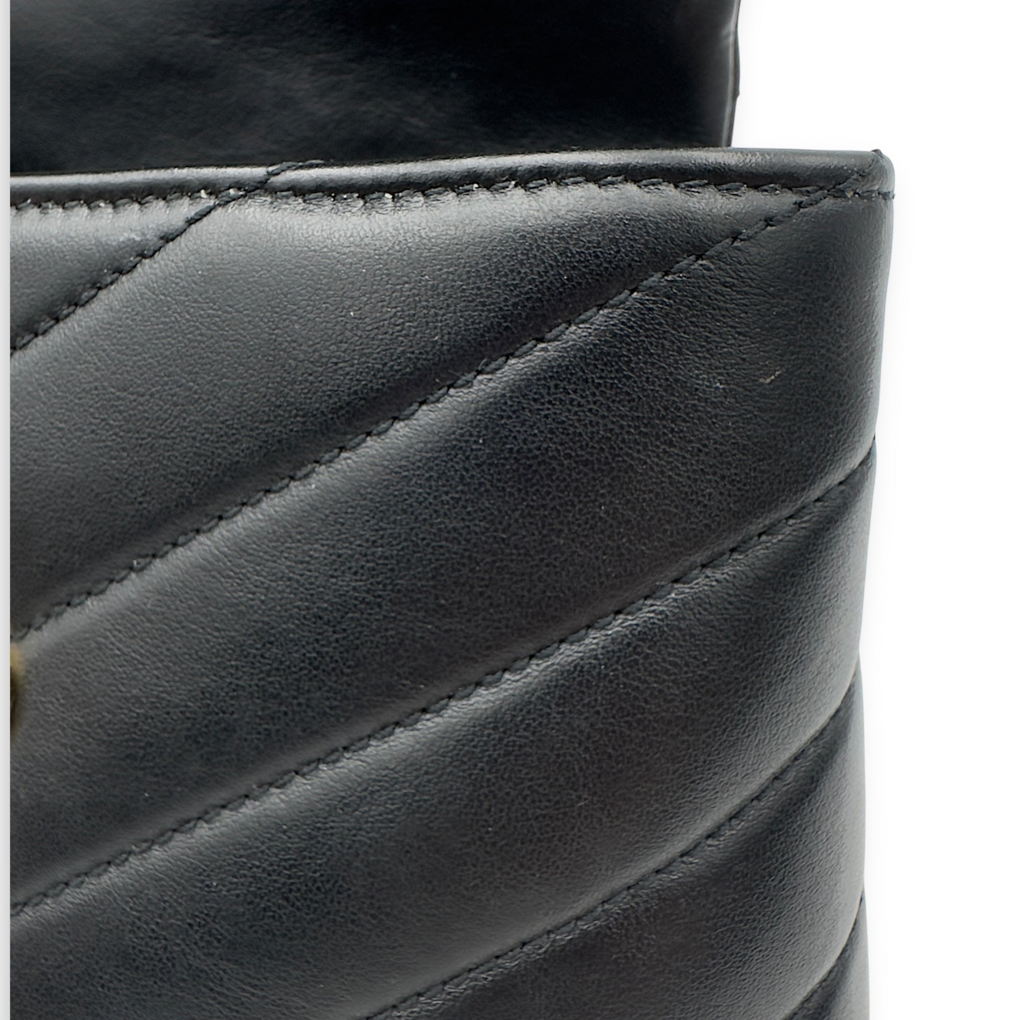 Loulou Toy Black Crossbody Bag in Calfskin, Gold hardware