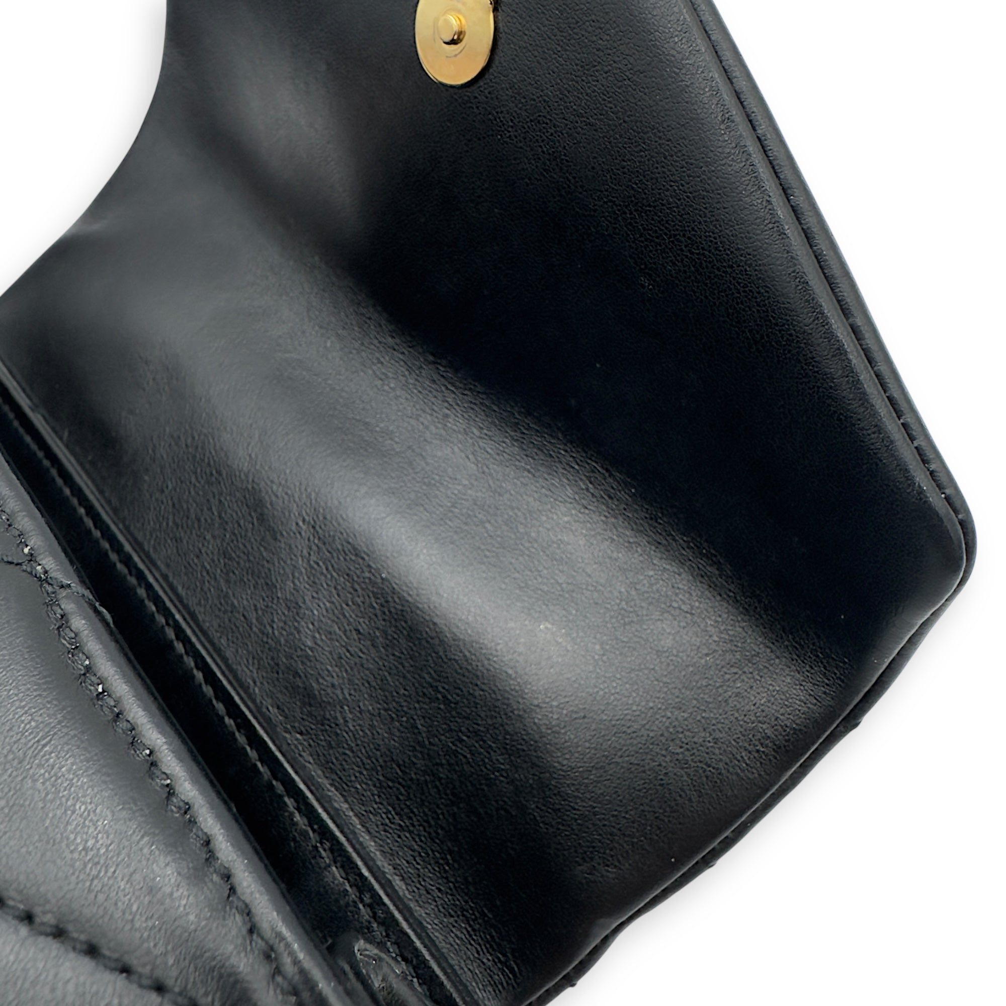 Loulou Toy Black Crossbody Bag in Calfskin, Gold hardware