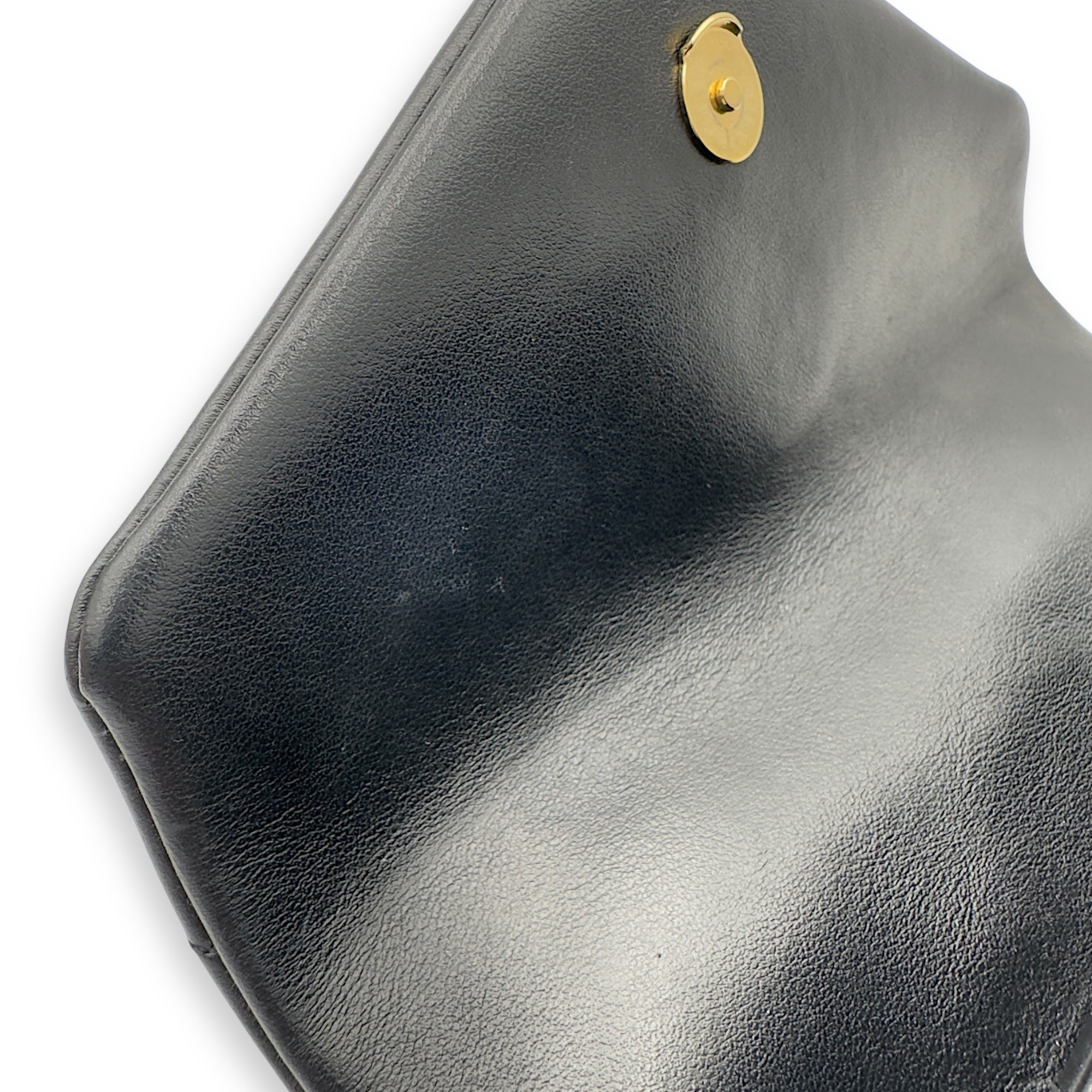 Loulou Toy Black Crossbody Bag in Calfskin, Gold hardware
