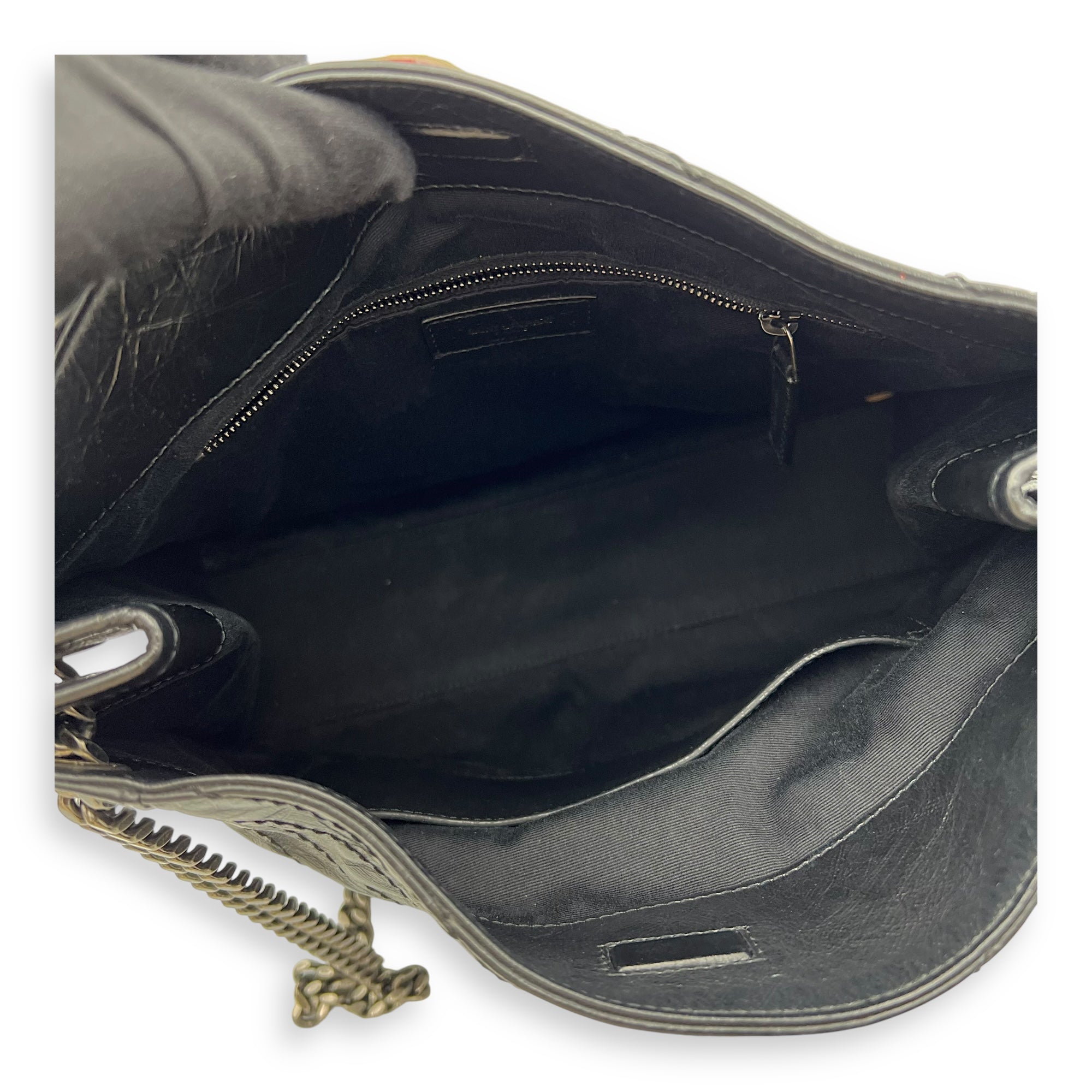 Niki Tote Bag Black in Calfskin, Ruthenium hardware