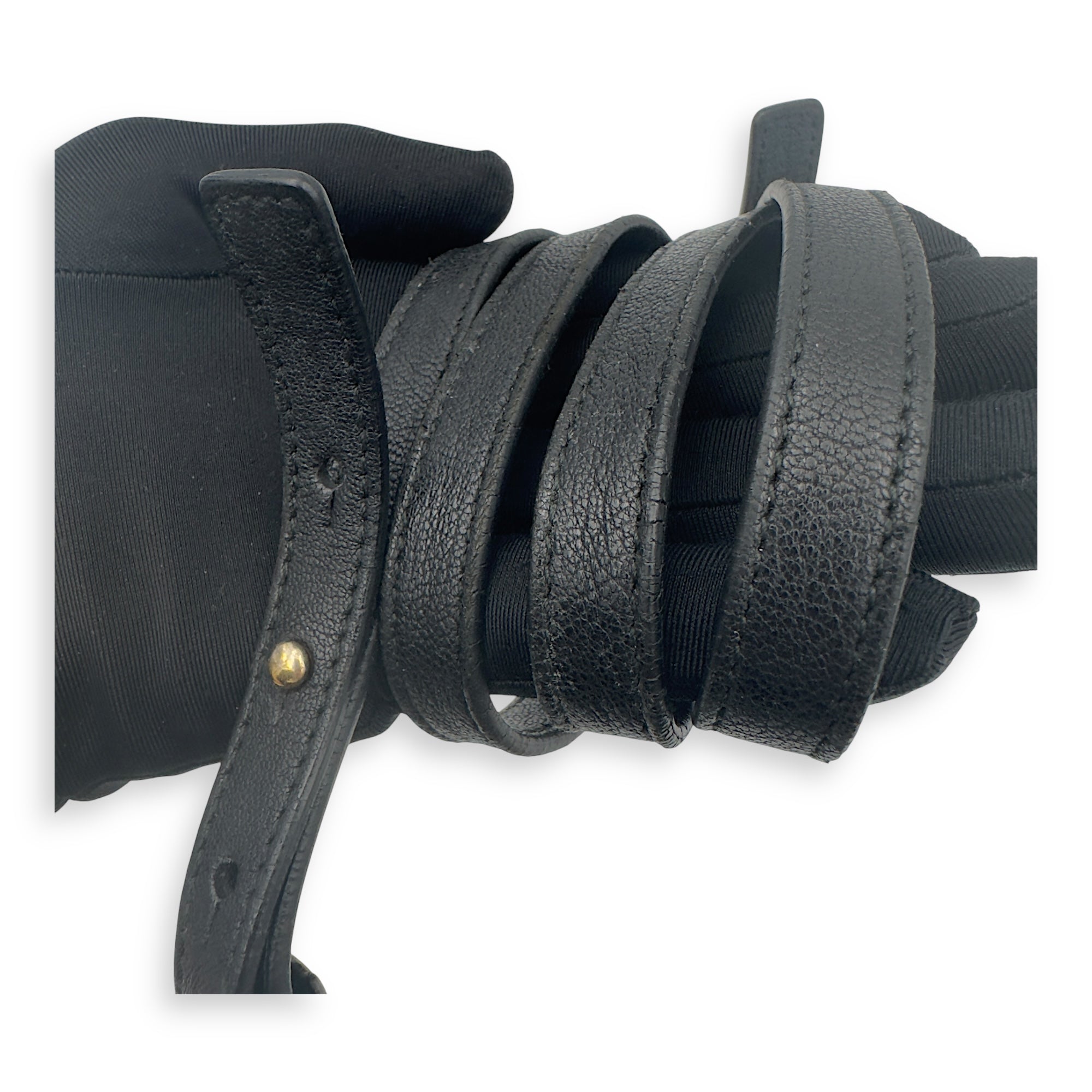 Cabas Top Handle Bag Black in Calfskin, Gold hardware