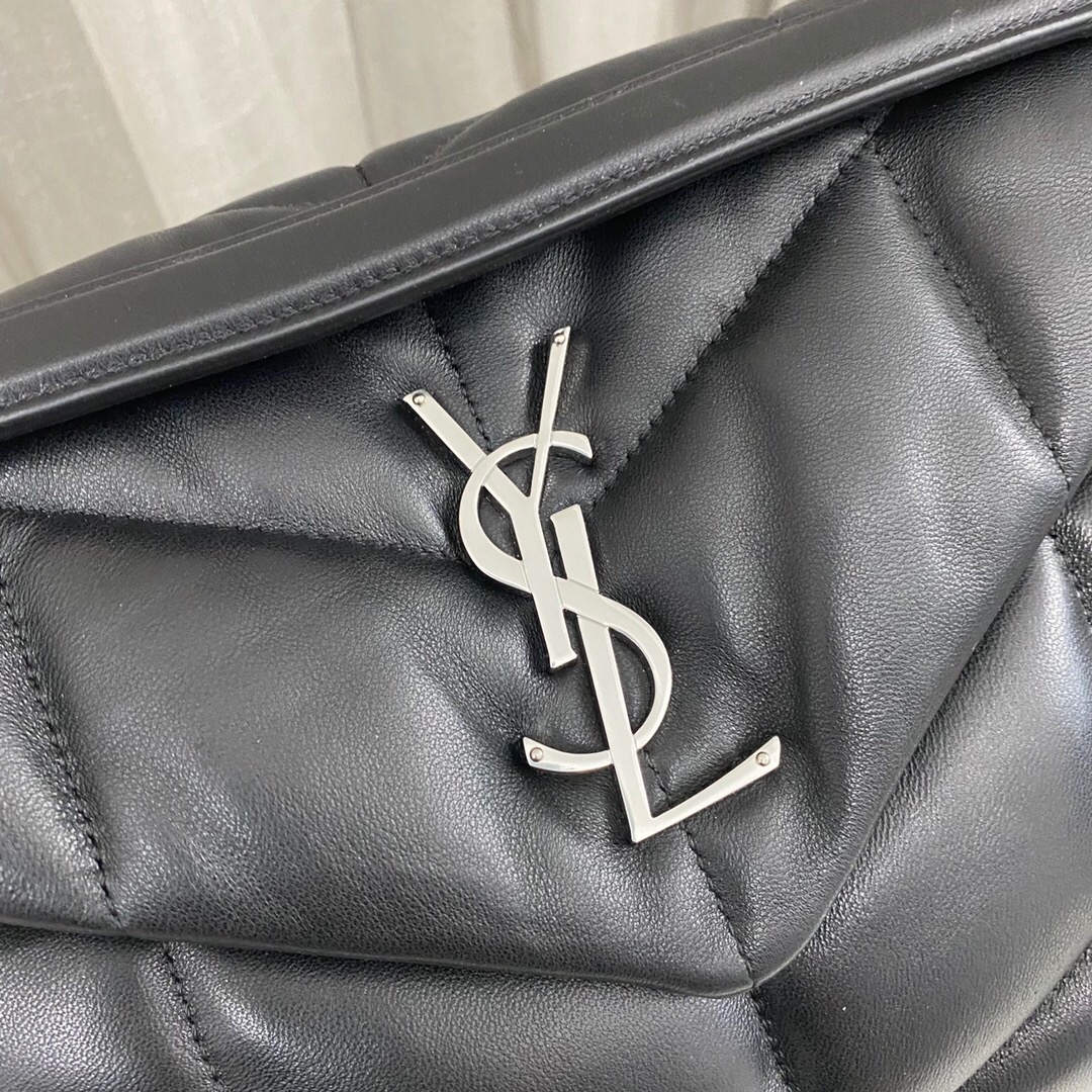 SAINT LAURENT Loulou Puffer Small Quilted Leather Shoulder Bag Black - Bag