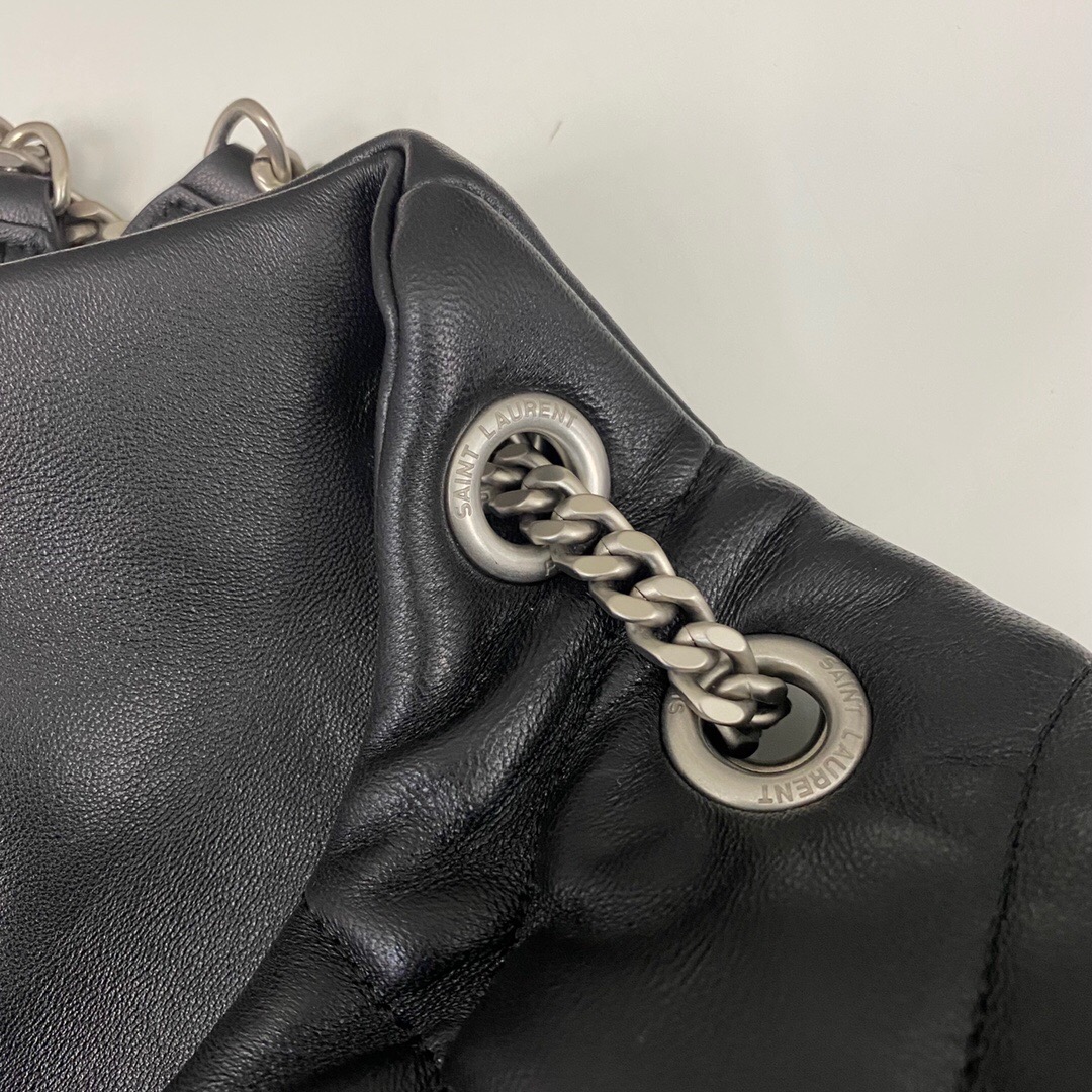 SAINT LAURENT Loulou Puffer Small Quilted Leather Shoulder Bag Black - Bag