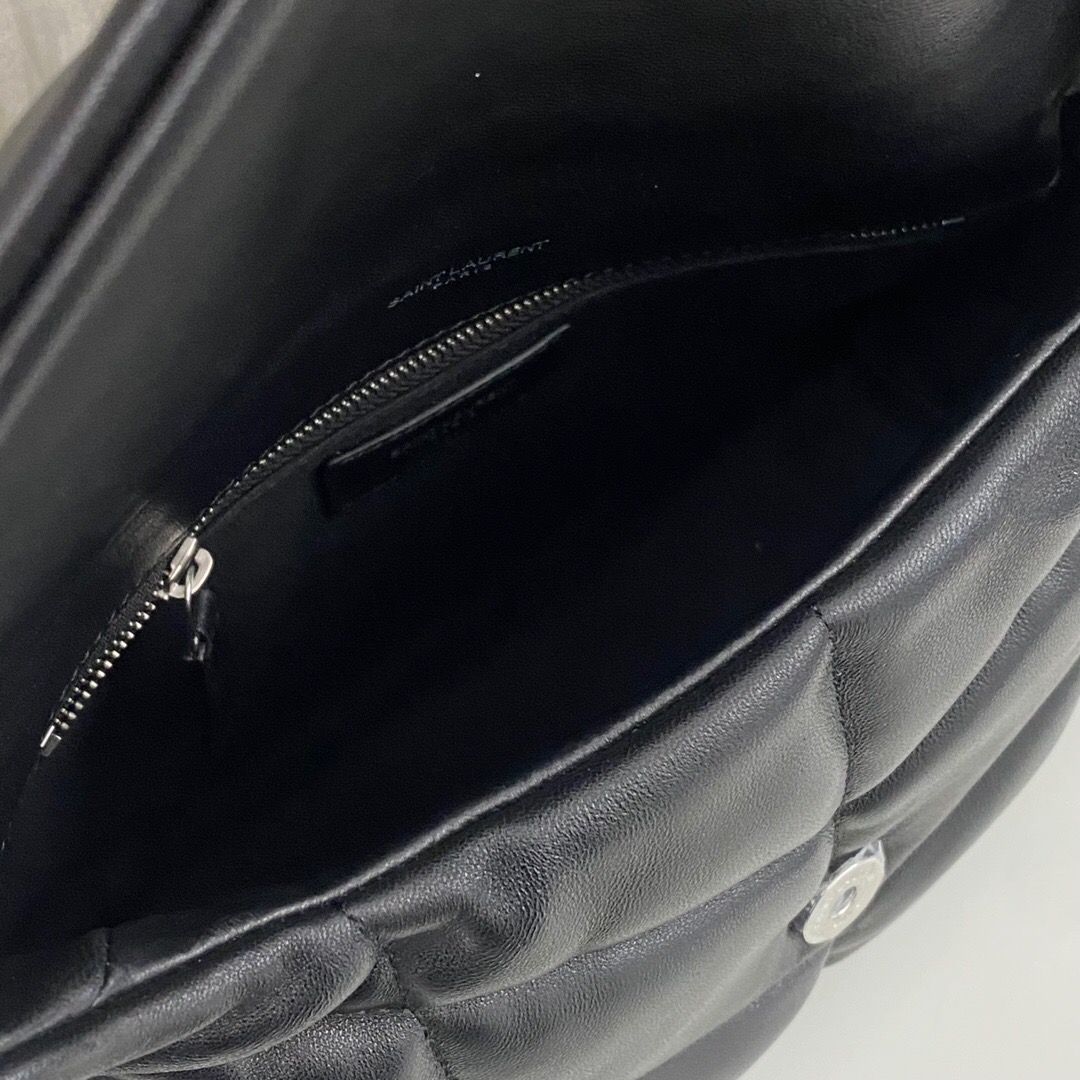 SAINT LAURENT Loulou Puffer Small Quilted Leather Shoulder Bag Black - Bag