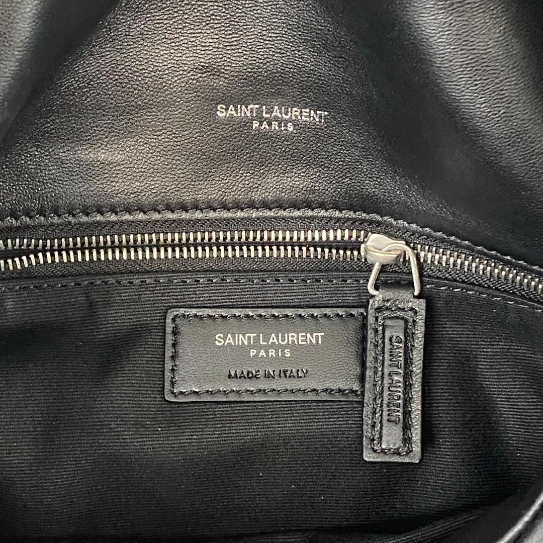SAINT LAURENT Loulou Puffer Small Quilted Leather Shoulder Bag Black - Bag