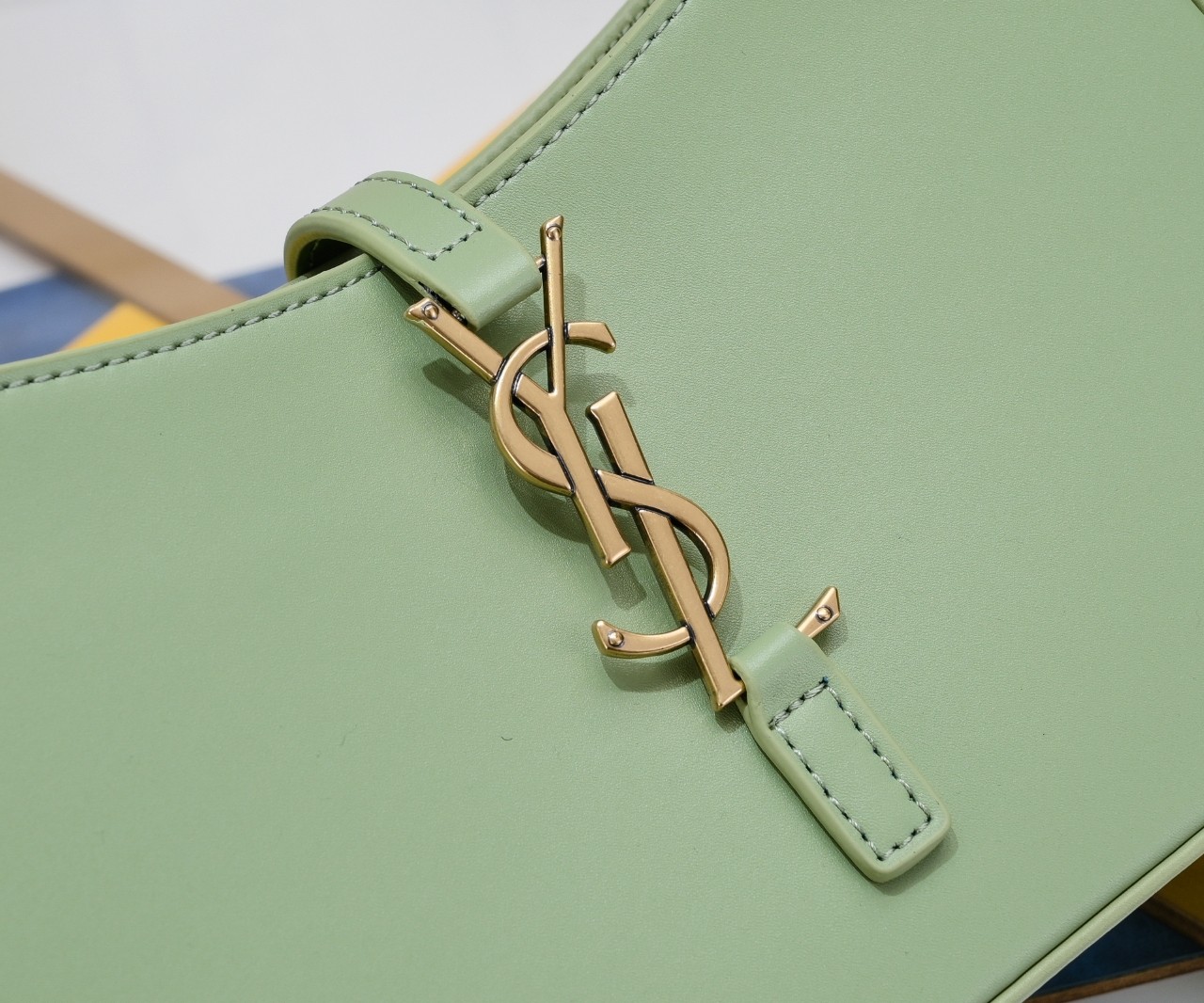 SAINT LAURENT YSL Le 5 à 7 Hobo Bag Leather-Green - Bag