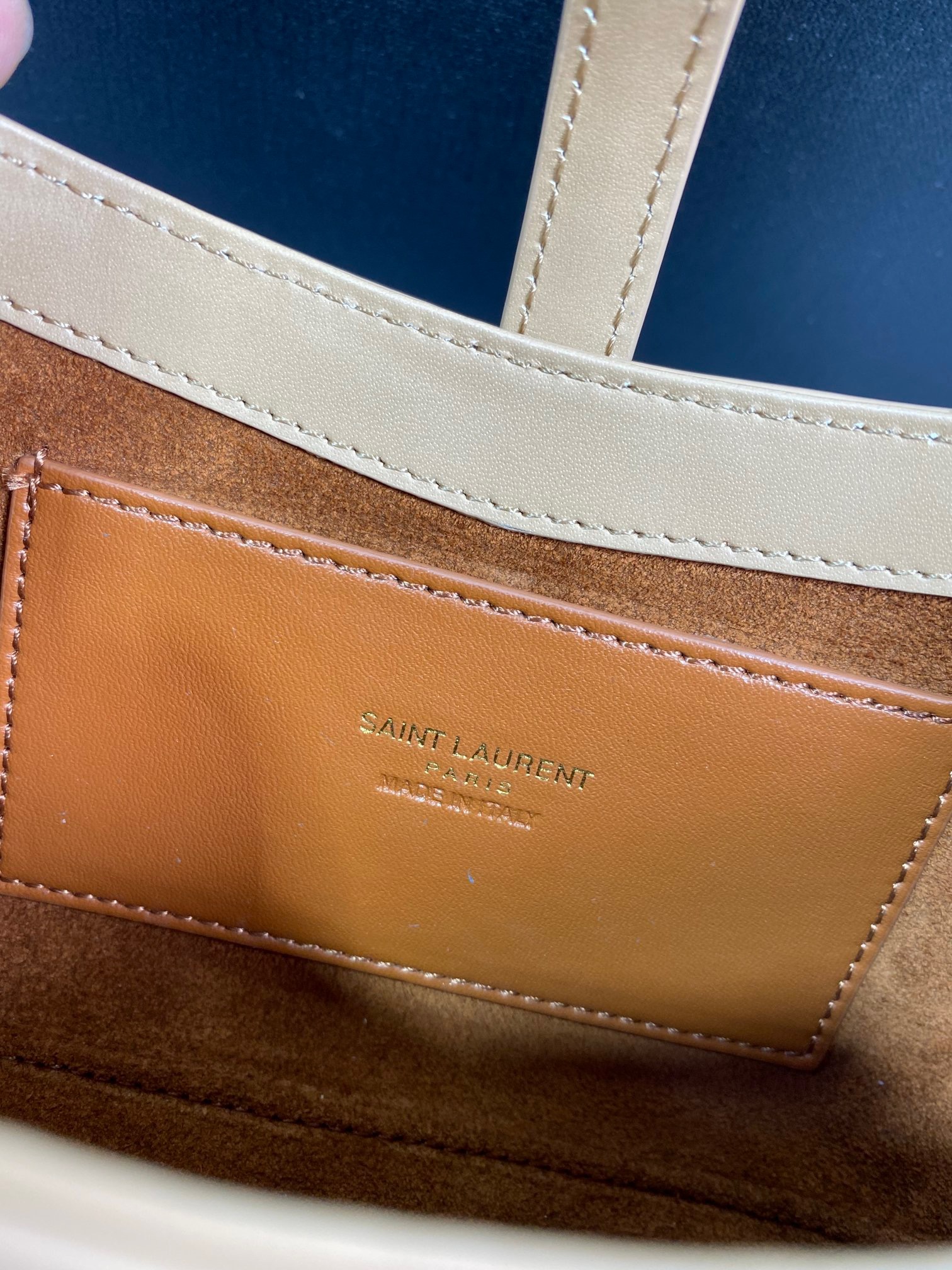 SAINT LAURENT YSL Croc-Embossed Le 5 à 7 Hobo Bag