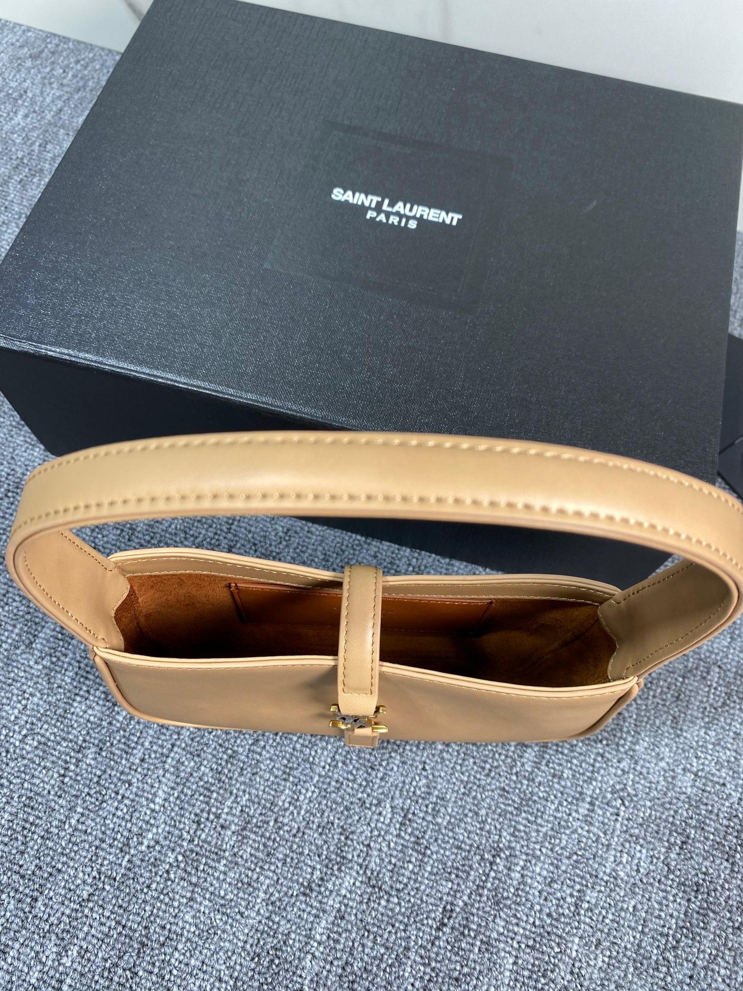 SAINT LAURENT YSL Croc-Embossed Le 5 à 7 Hobo Bag