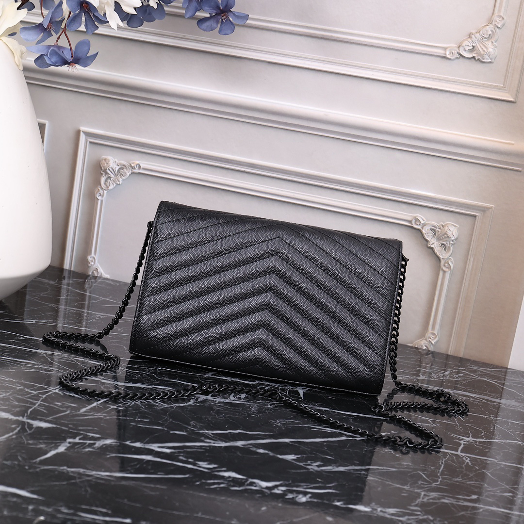 Saint Laurent YSL Cassandre Envelope - Black