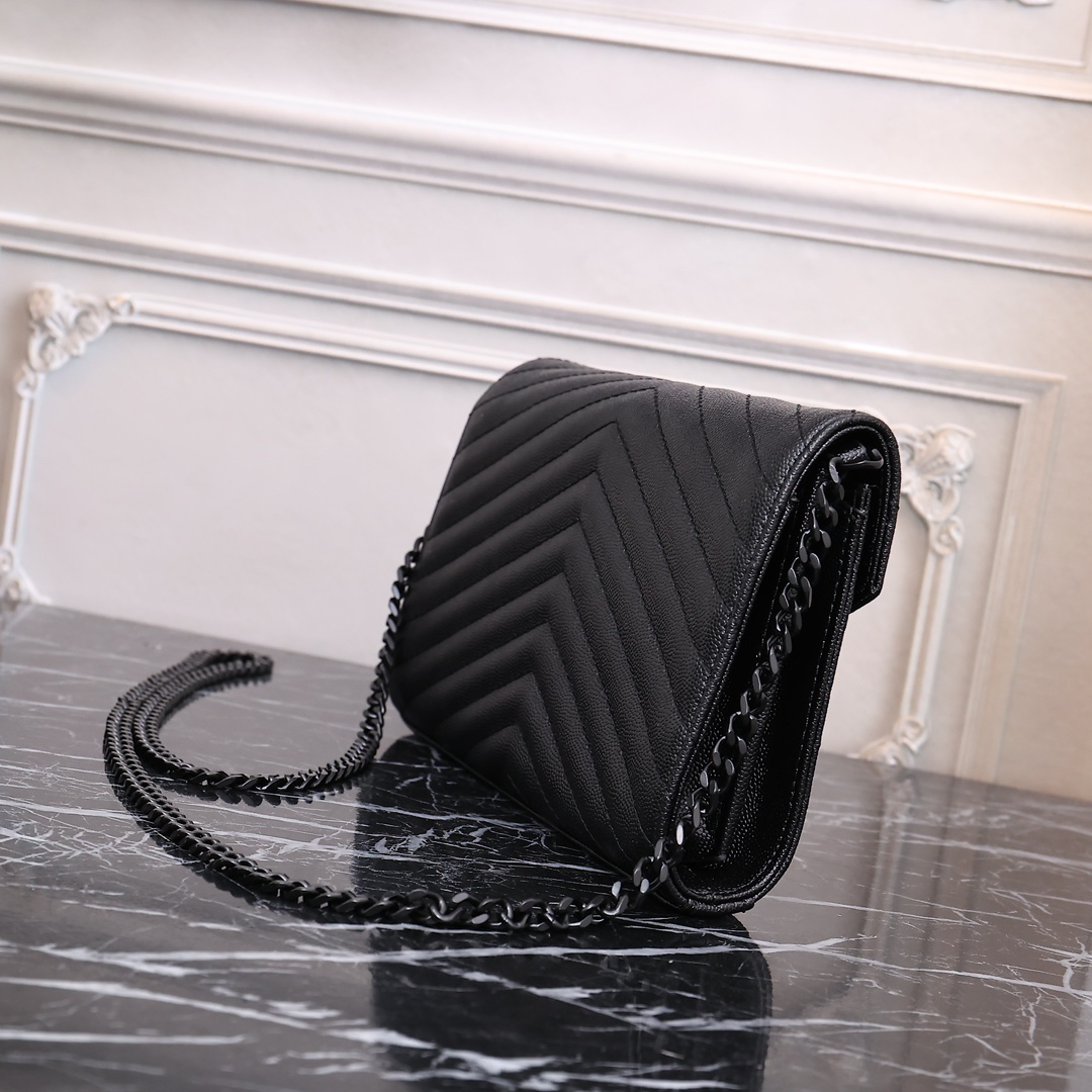 Saint Laurent YSL Cassandre Envelope - Black