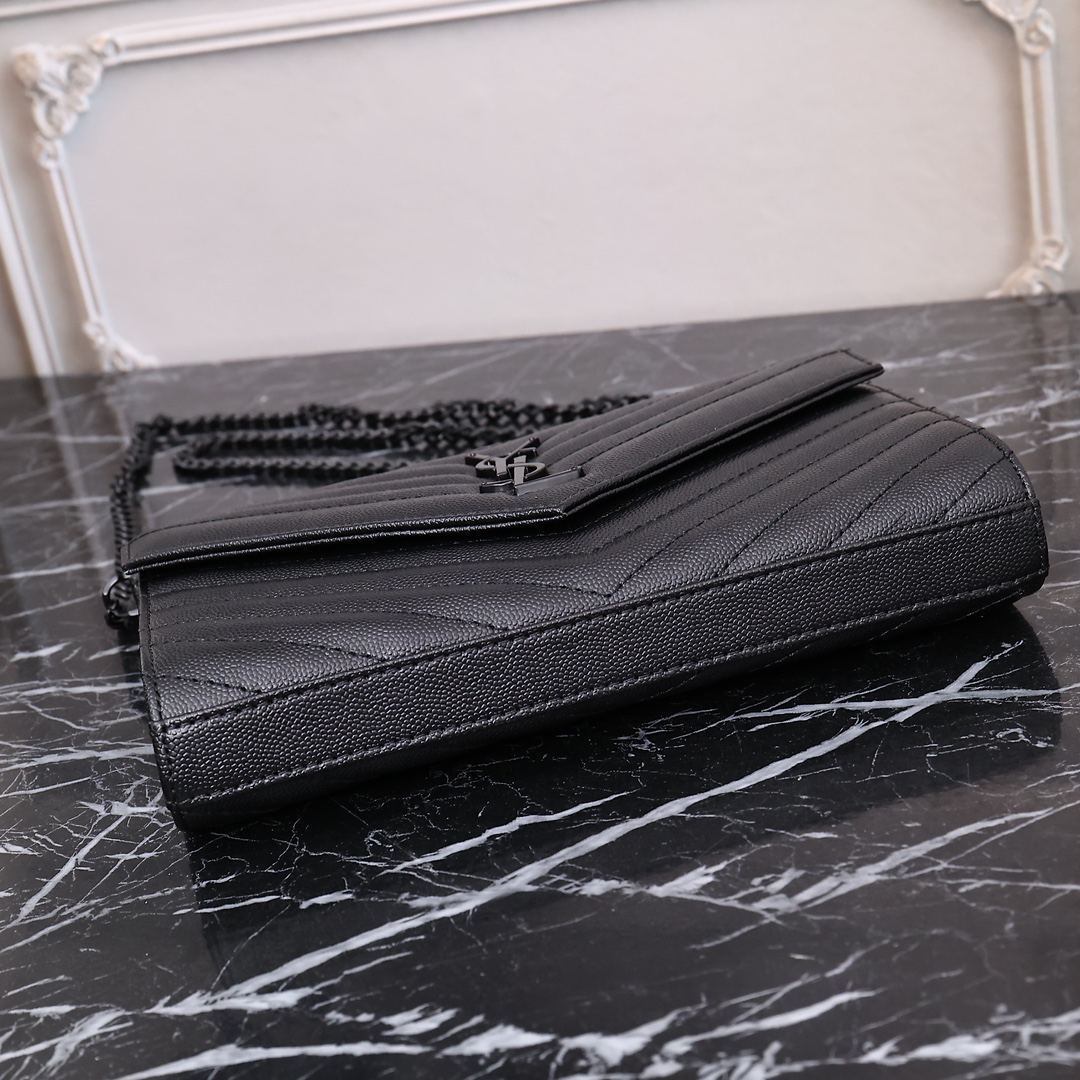 Saint Laurent YSL Cassandre Envelope - Black
