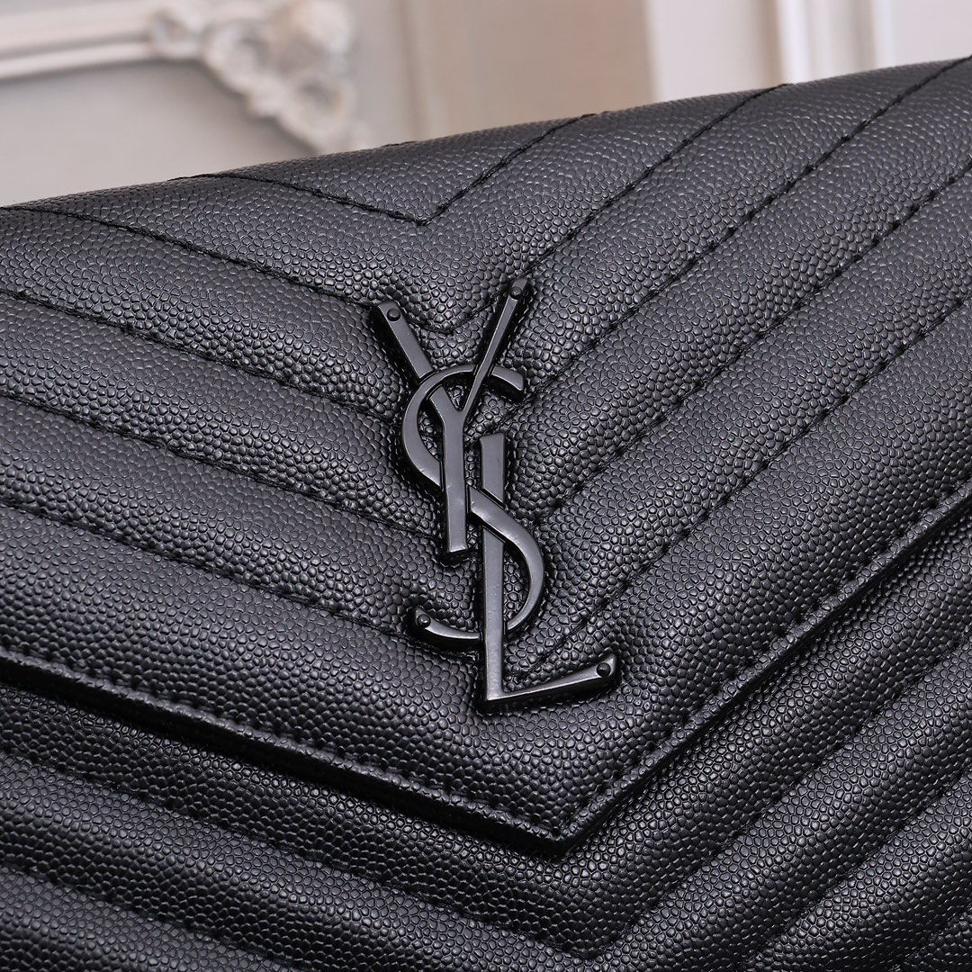 Saint Laurent YSL Cassandre Envelope - Black