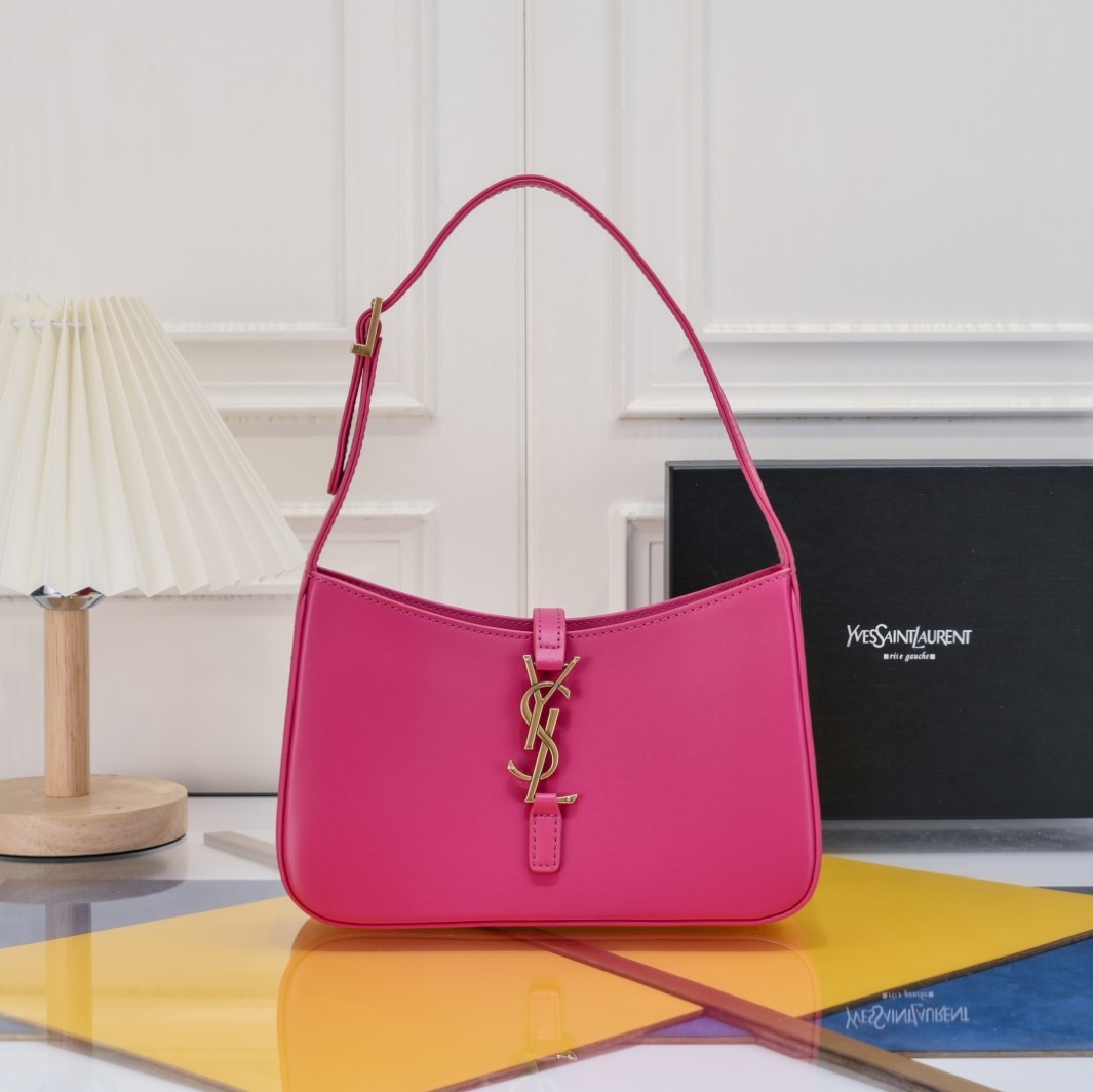SAINT LAURENT YSL Le 5 à 7 Hobo Bag Leather-Pink Bag