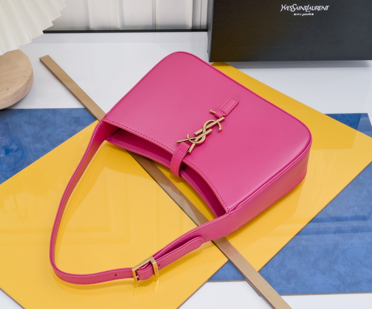 SAINT LAURENT YSL Le 5 à 7 Hobo Bag Leather-Pink Bag