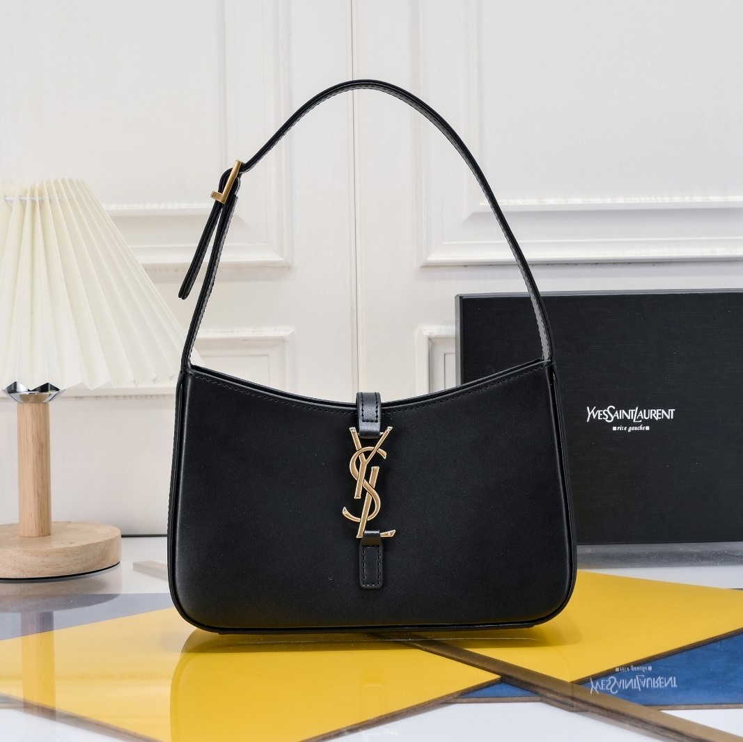 SAINT LAURENT YSL Le 5 à 7 Hobo Bag Leather-Black - Bag