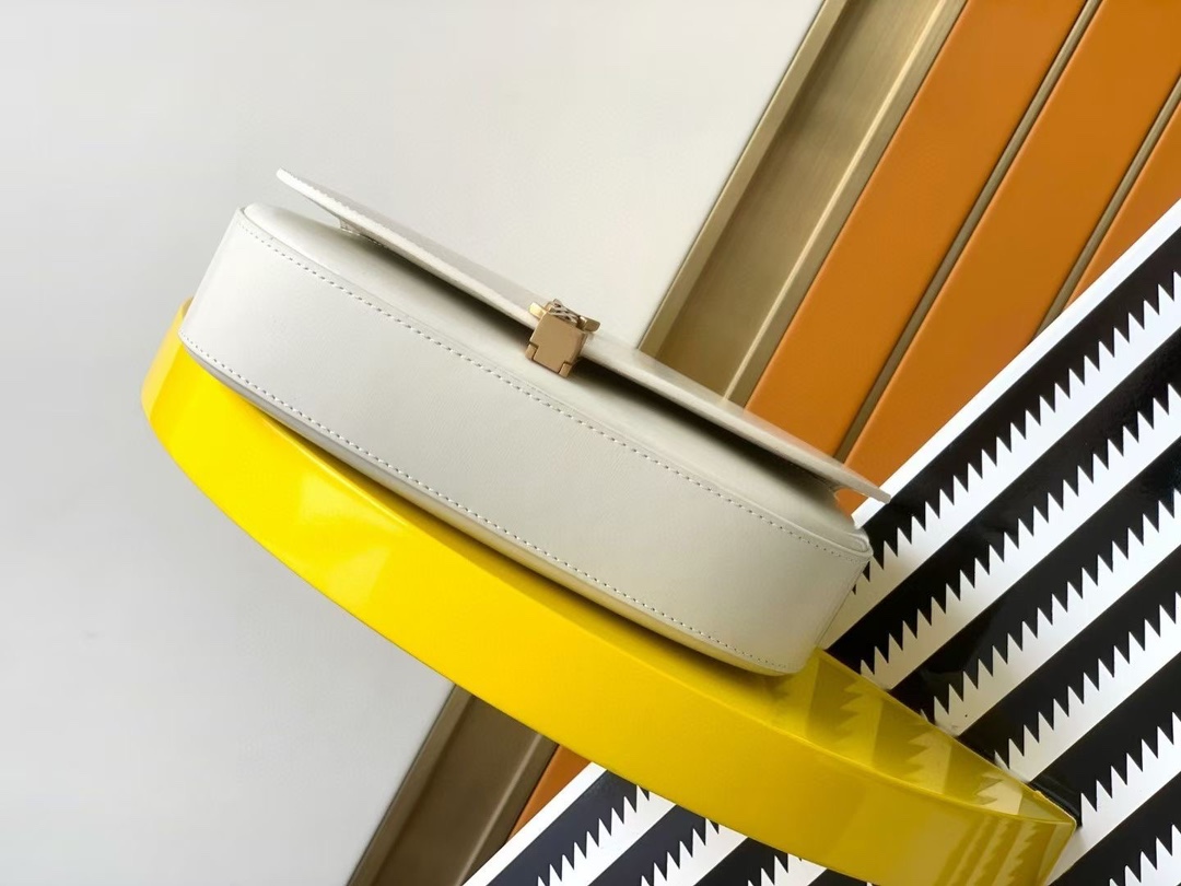 Saint Laurent Voltaire mini leather shoulder bag-White - Bag