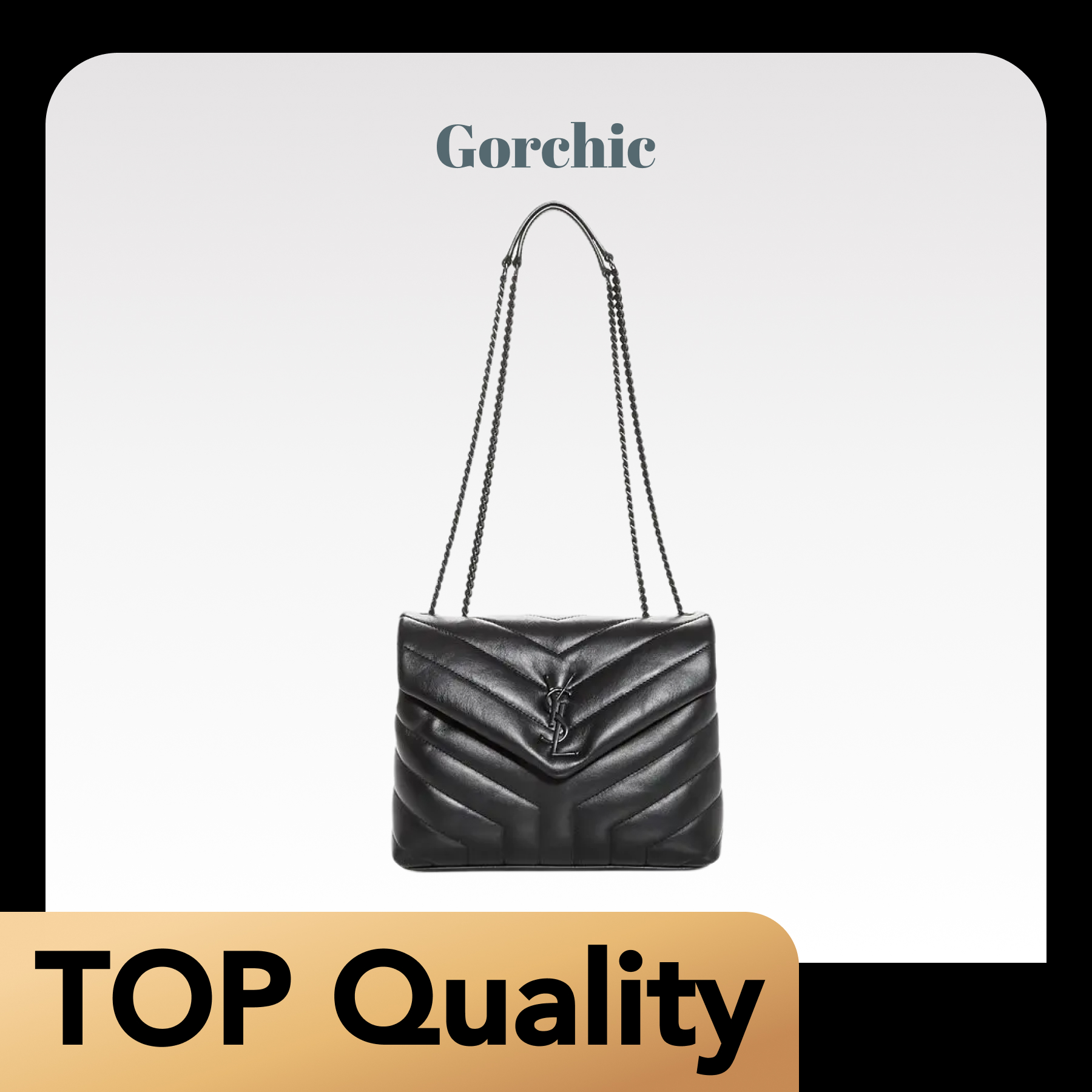 [TOP]SAINT LAURENT Loulou Quilted Leather Shoulder Bag Black - Bag