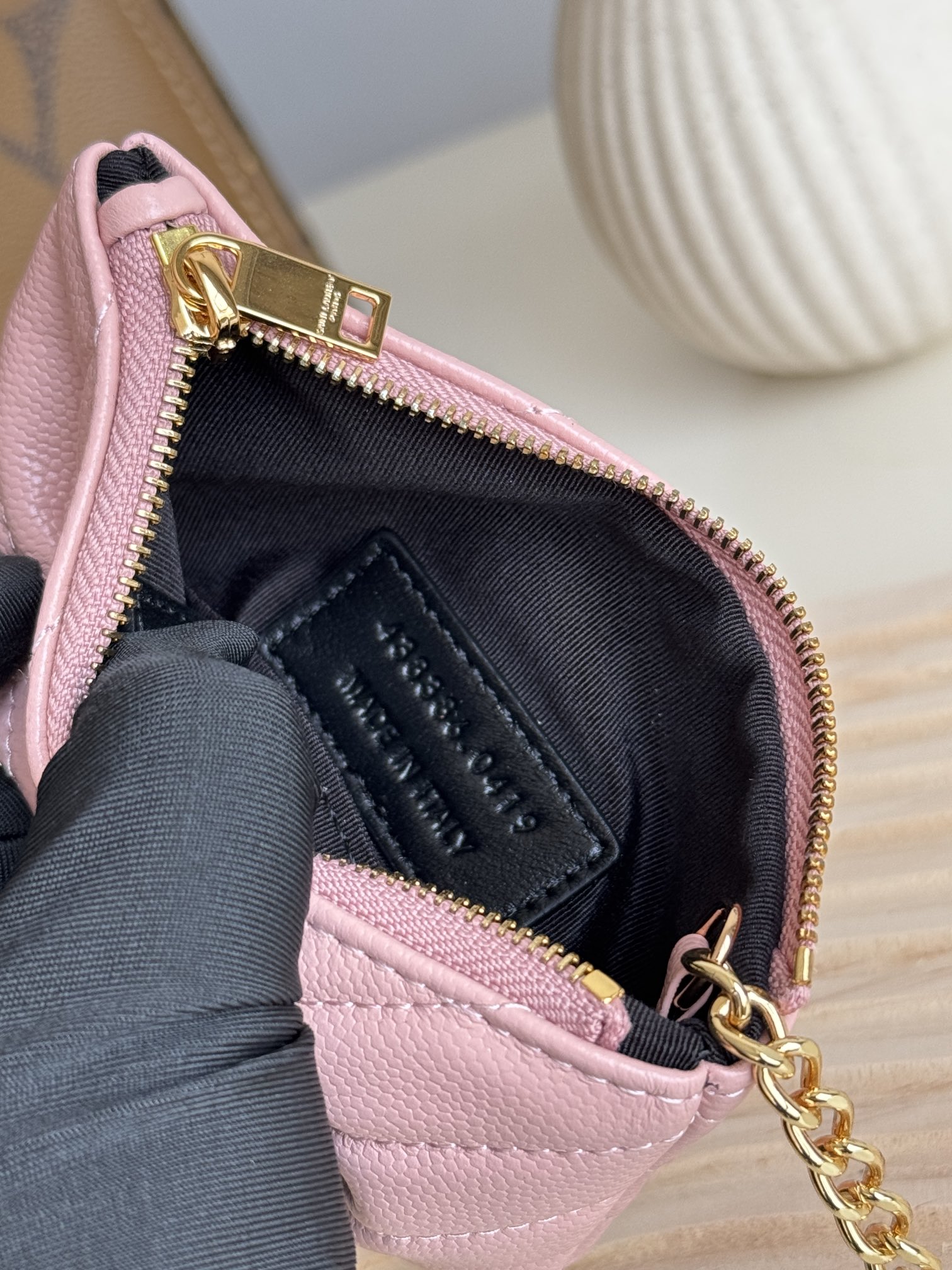 Saint Laurent Ball-Patterned Cowhide Wallet -Pink Wallet