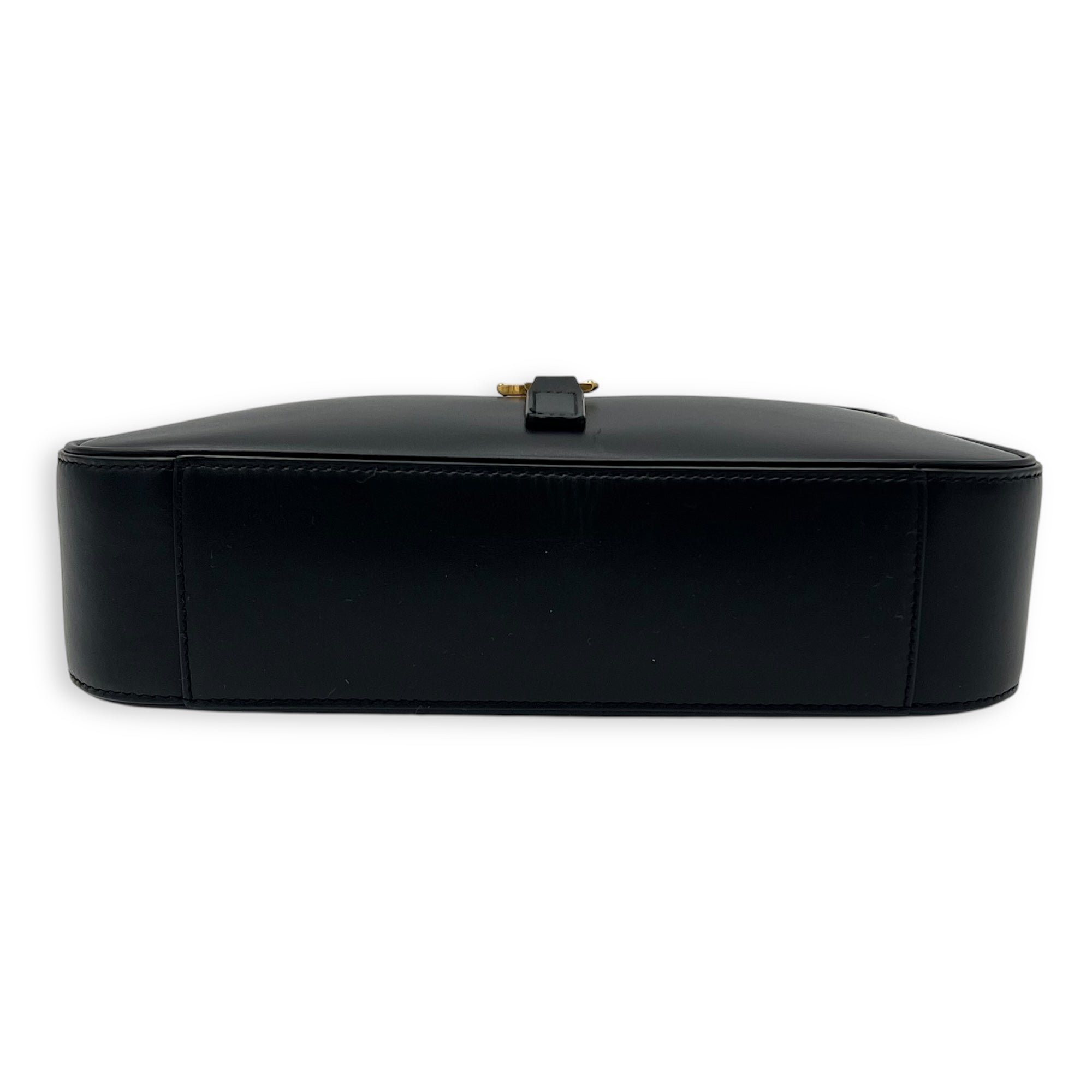 Le 5 A 7 Shoulder Bag Black in Calfskin, Gold hardware
