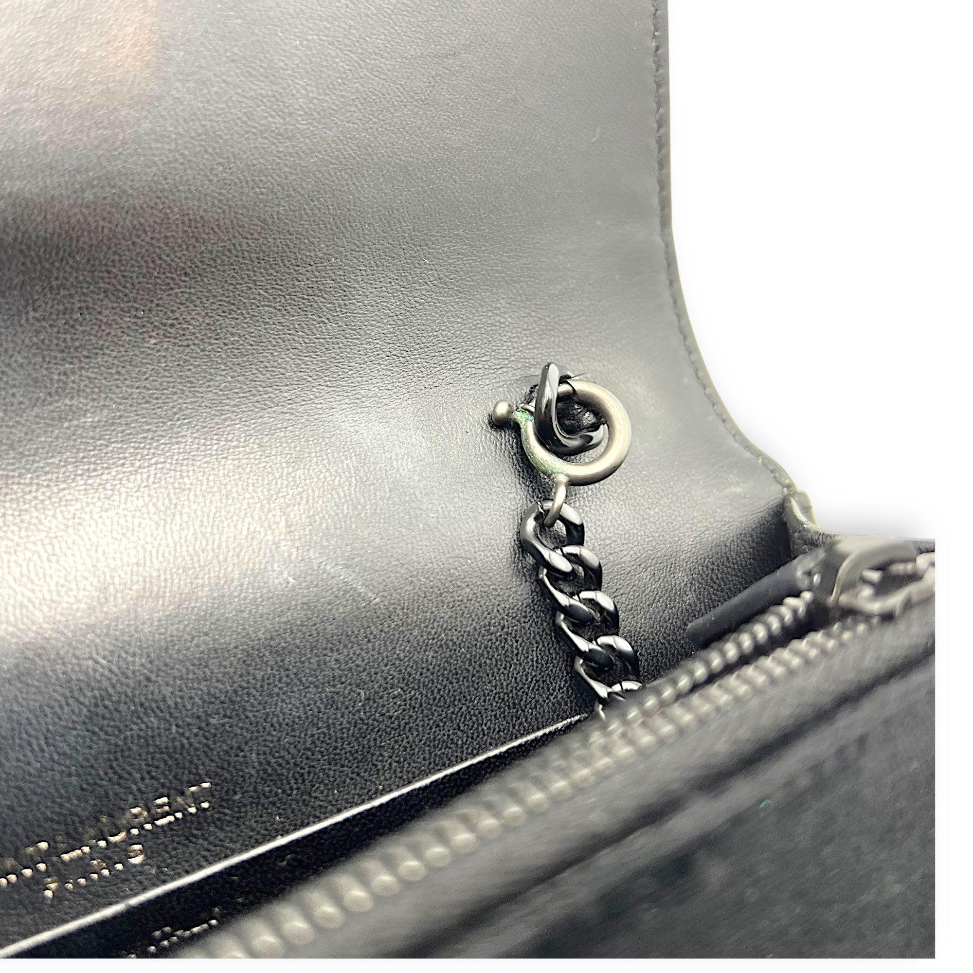 Kate Small Black Crossbody Bag in Velvet, Silver hardware