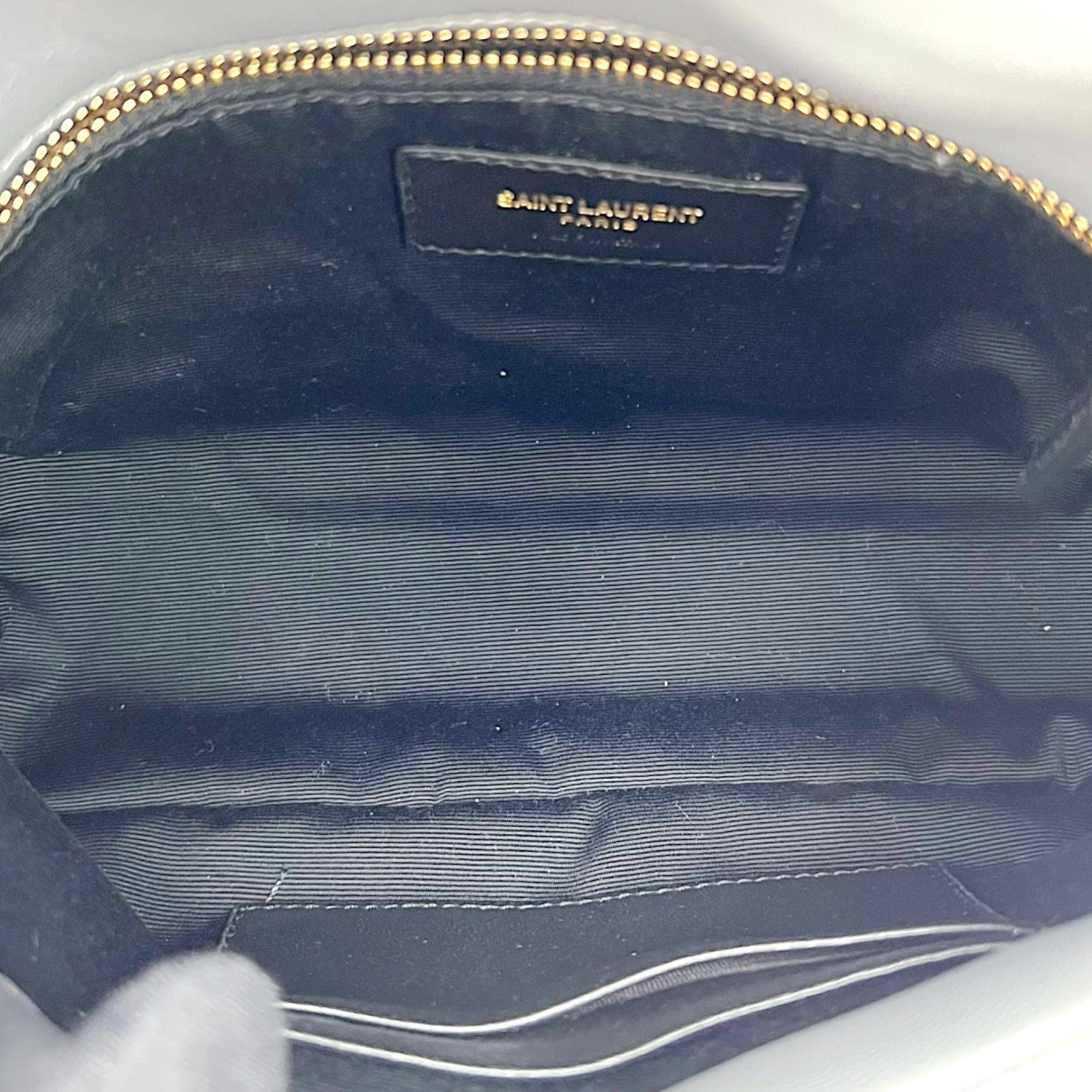 Puffer Mini Grey Shoulder Bag in Lambskin, Gold hardware