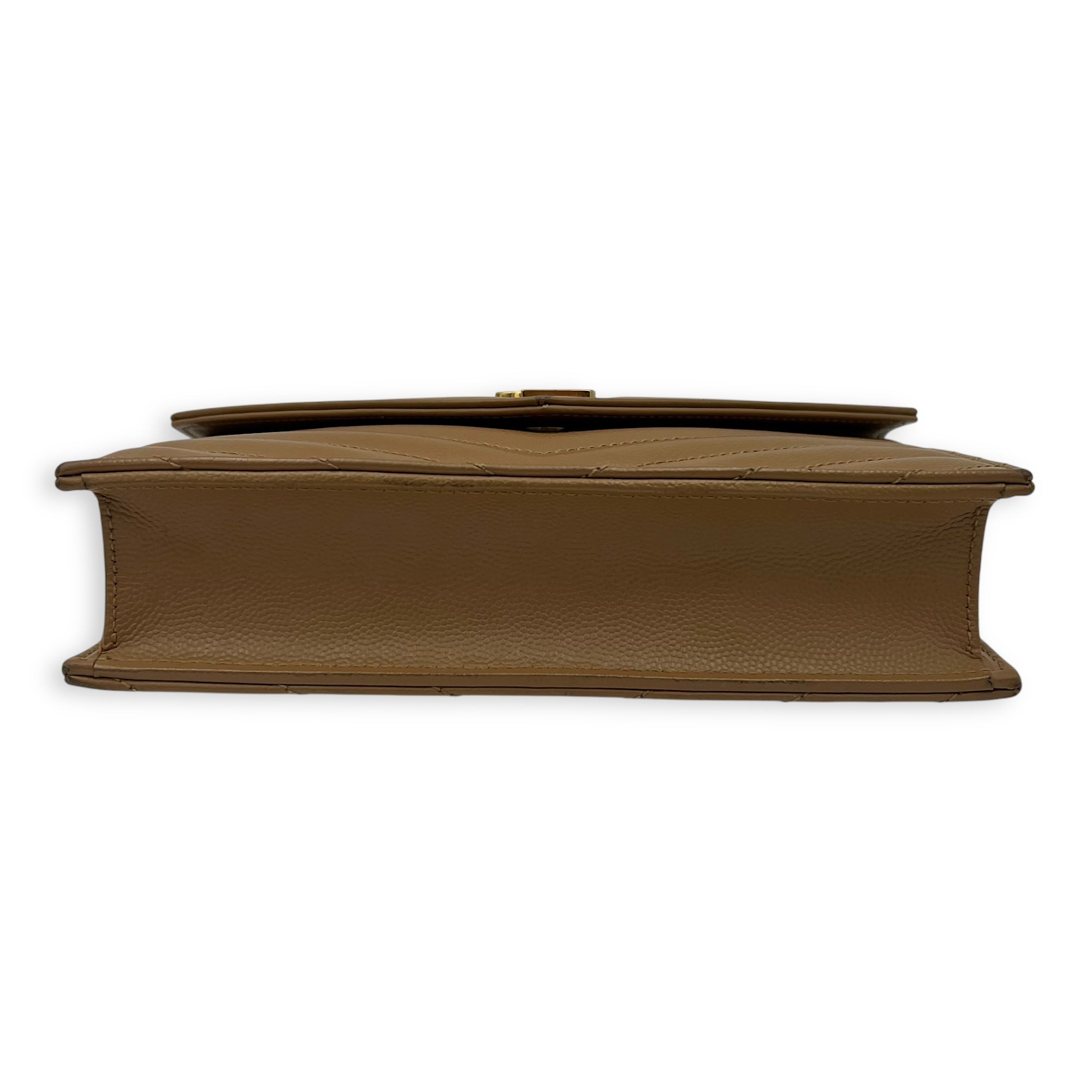 Cassandre Wallet On Chain Beige in Calfskin, Gold hardware
