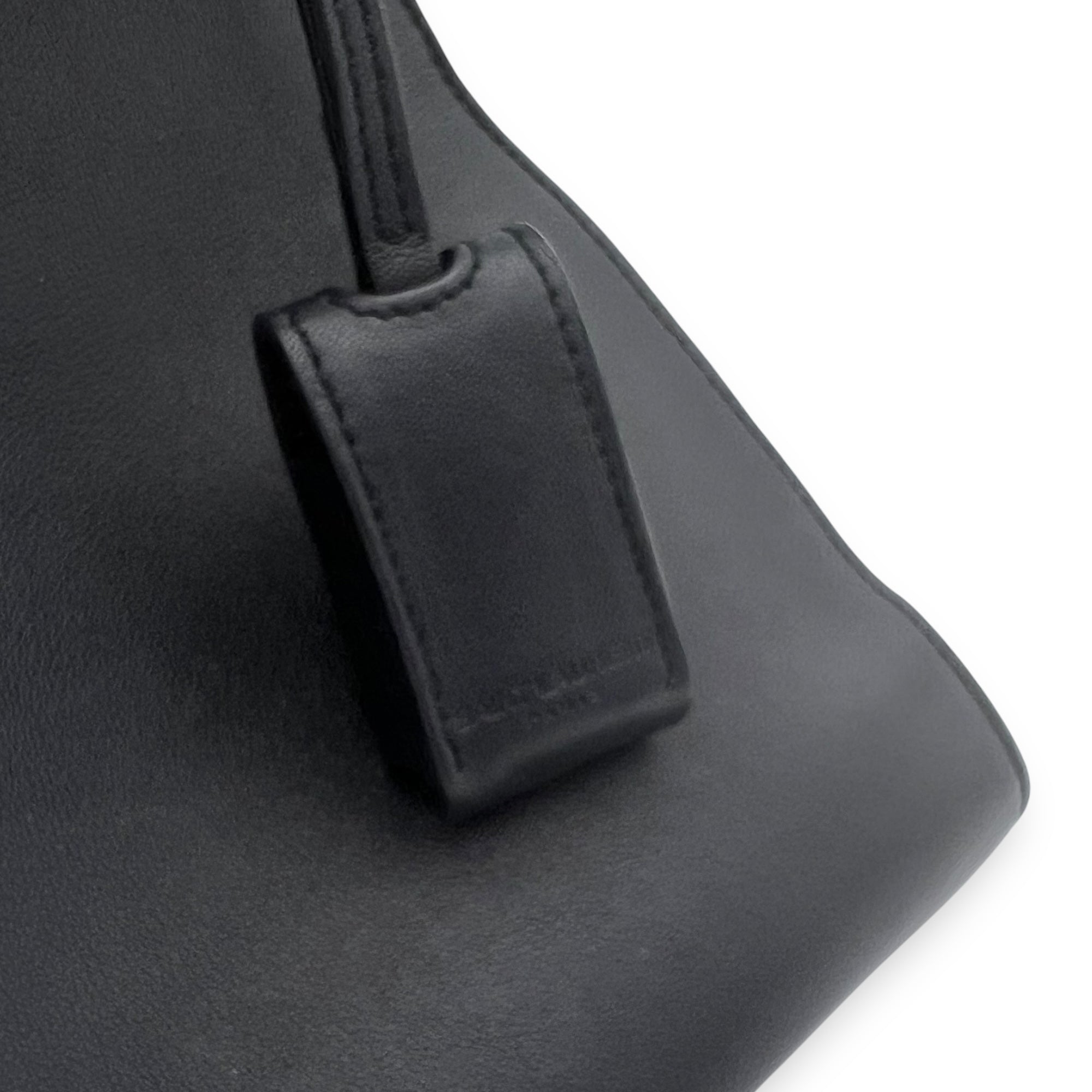 Moujik Top Handle Bag Blue in Calfskin, Gold hardware