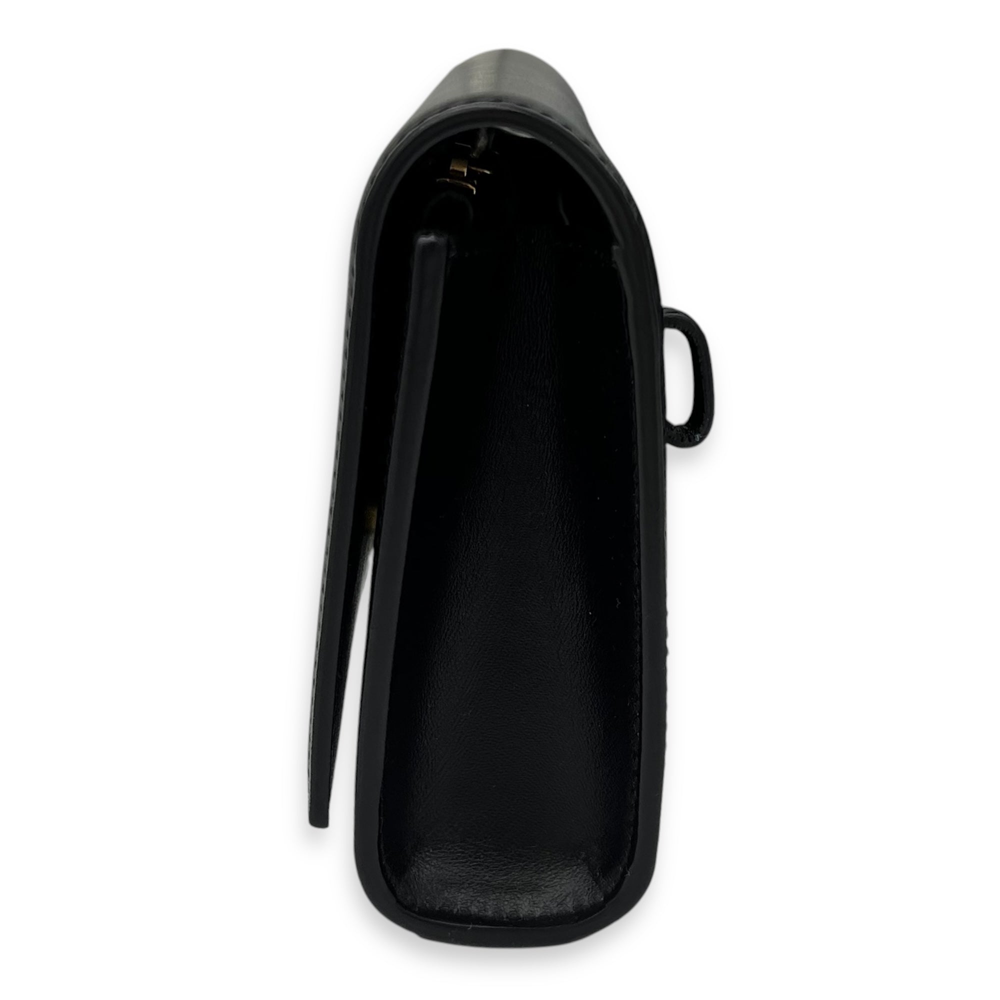 Kate Belt Bag Black in Calfskin, Gold hardware