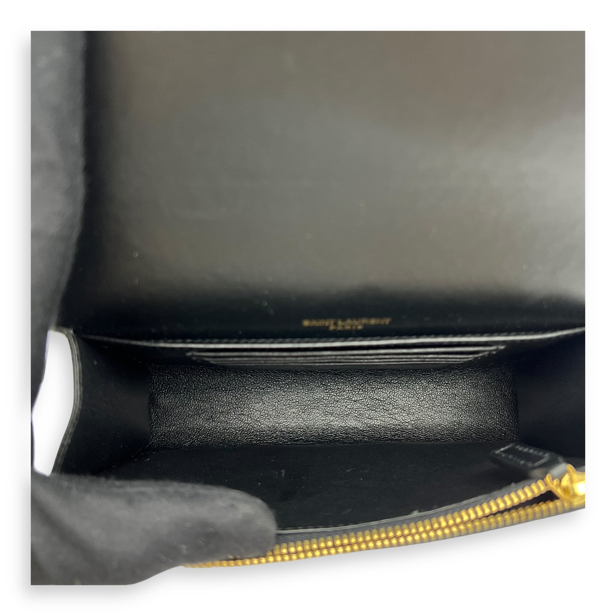 Kate Belt Bag Black in Calfskin, Gold hardware