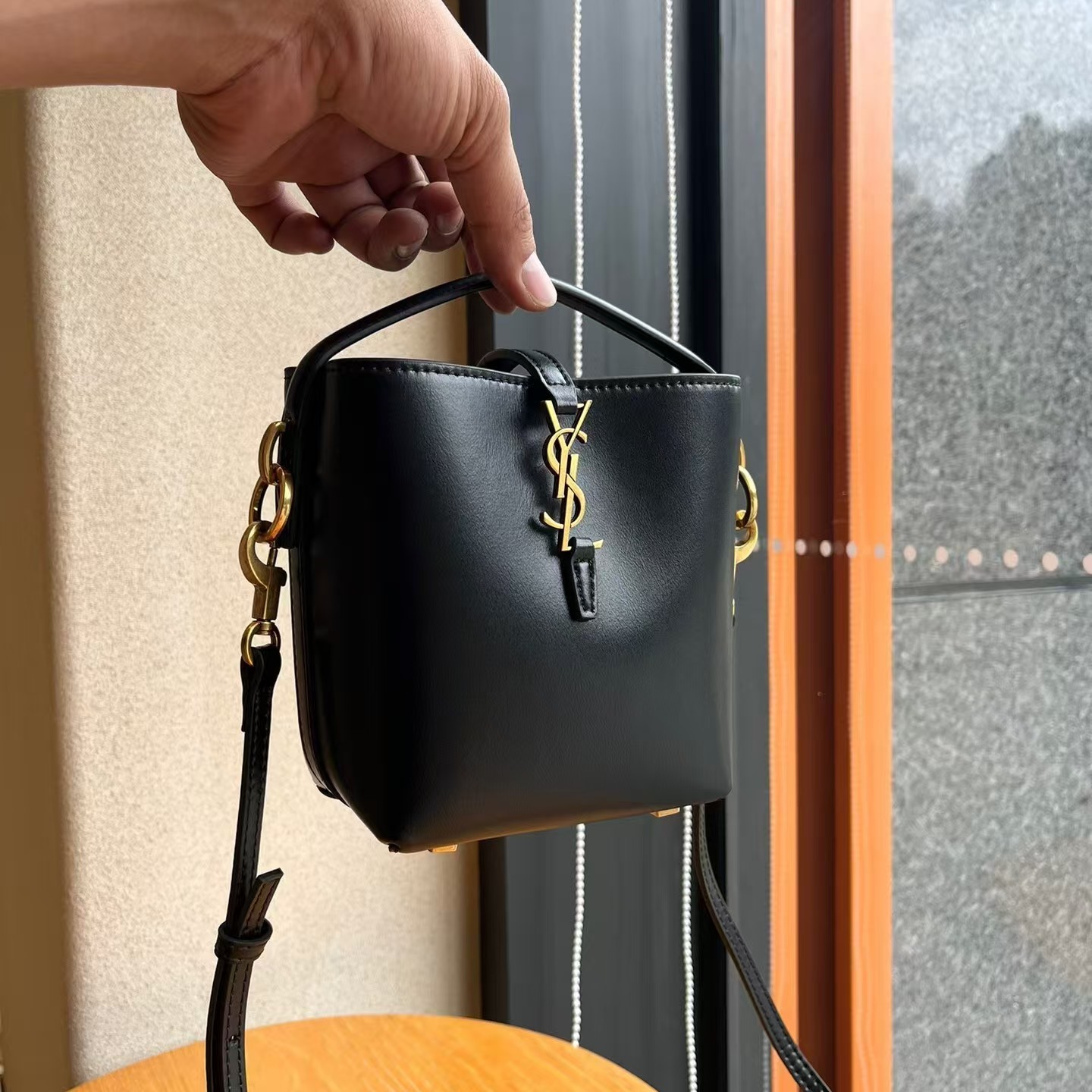 Saint Laurent Le 37 Mini Bag in Shiny Leather