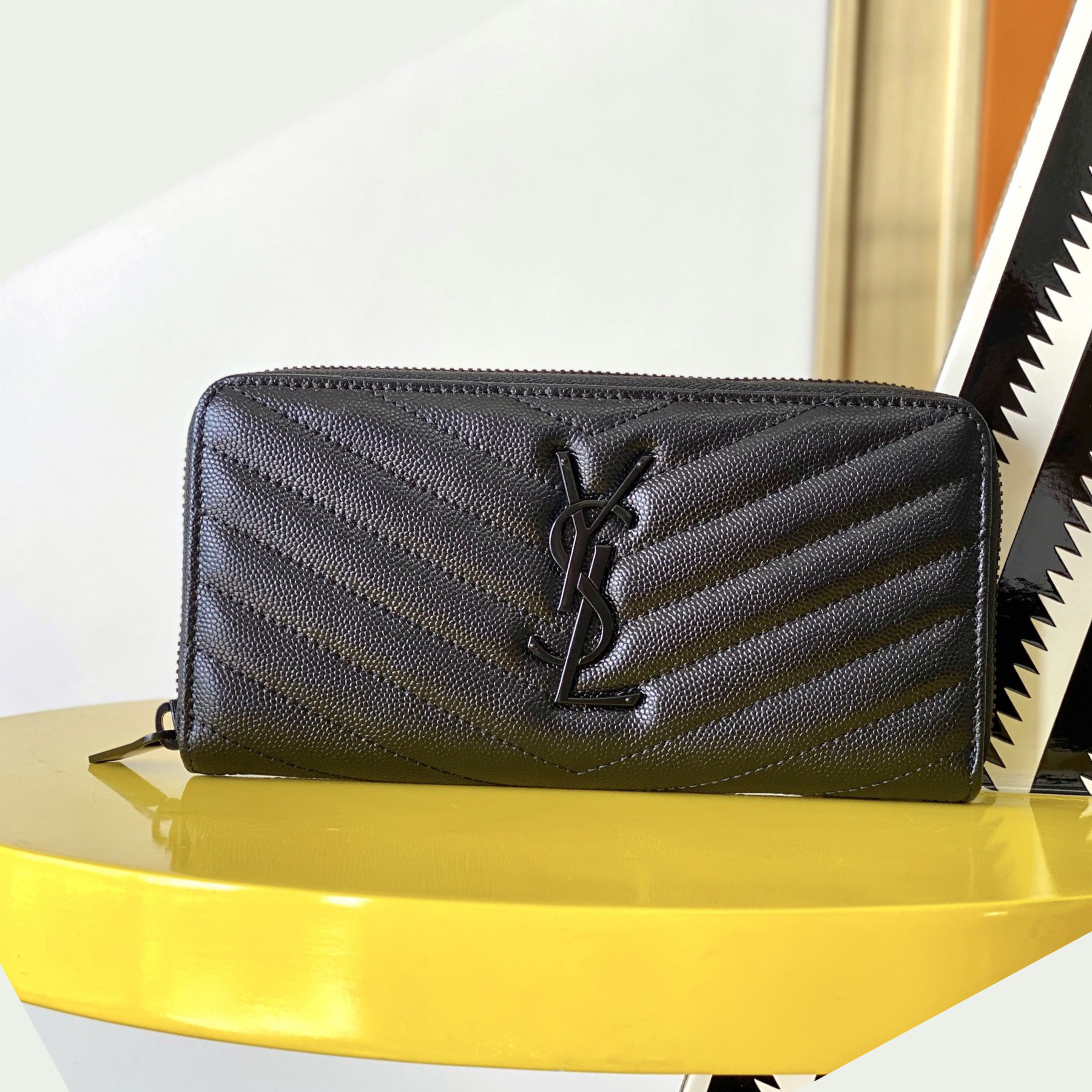 Saint Laurent Monogramme leather Wallet -Black Wallet