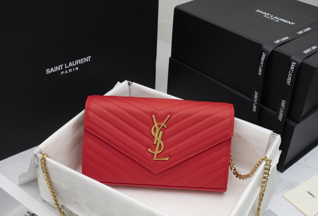 Saint Laurent YSL Cassandre Envelope - Red