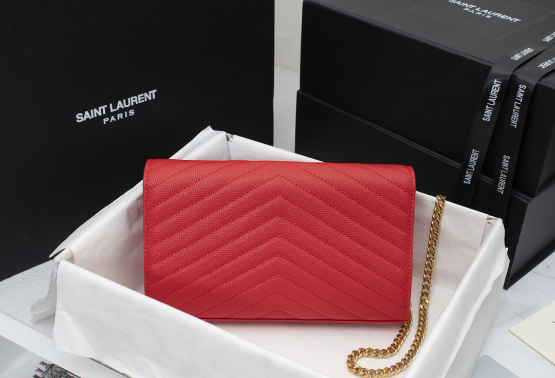 Saint Laurent YSL Cassandre Envelope - Red