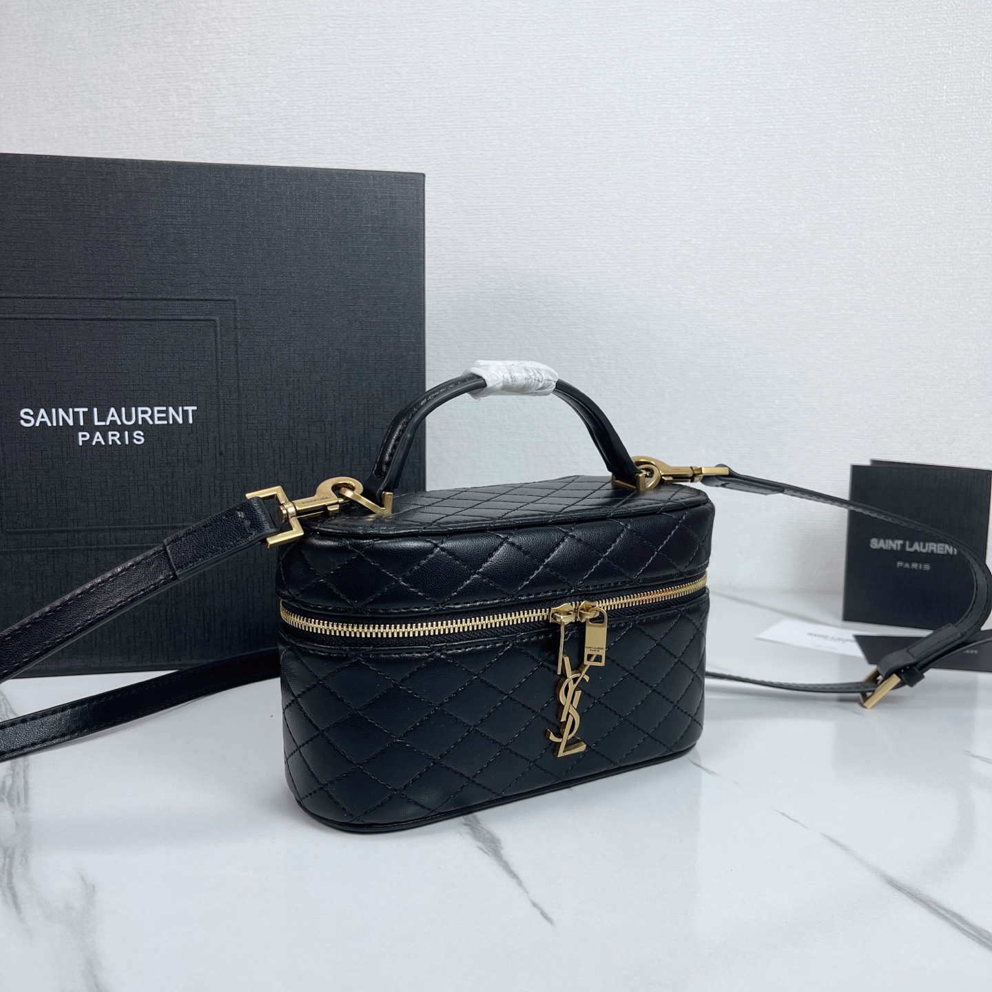 SAINT LAURENT YSL GABY vanity Medium bag in lambskin