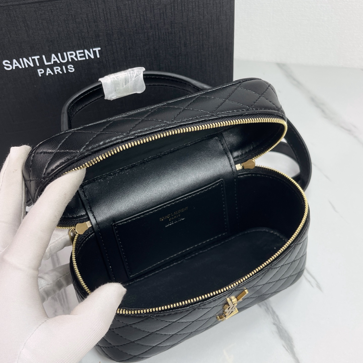 SAINT LAURENT YSL GABY vanity Medium bag in lambskin