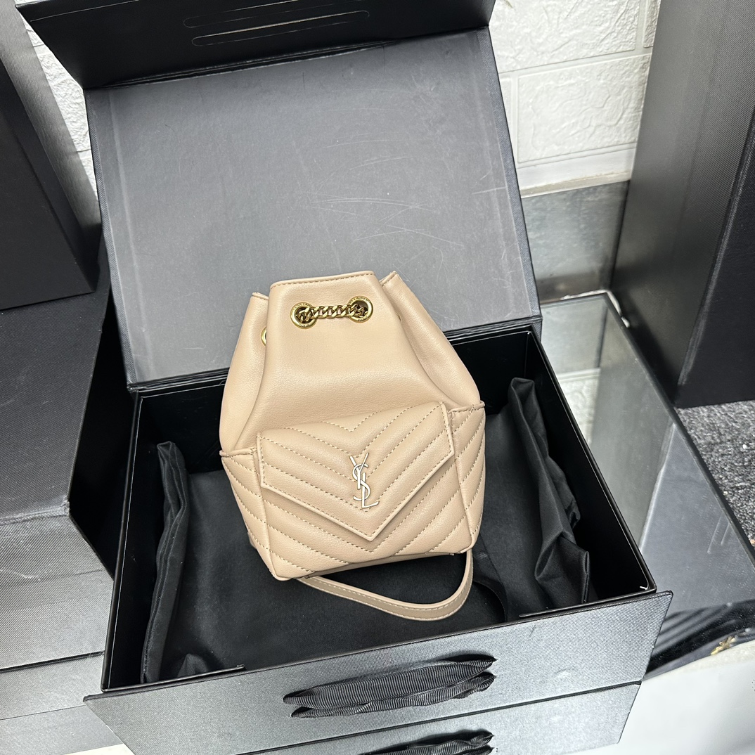 Saint Laurent JOE backpack in Calfskin White - Bag