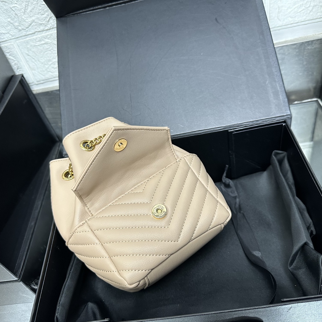 Saint Laurent JOE backpack in Calfskin White - Bag