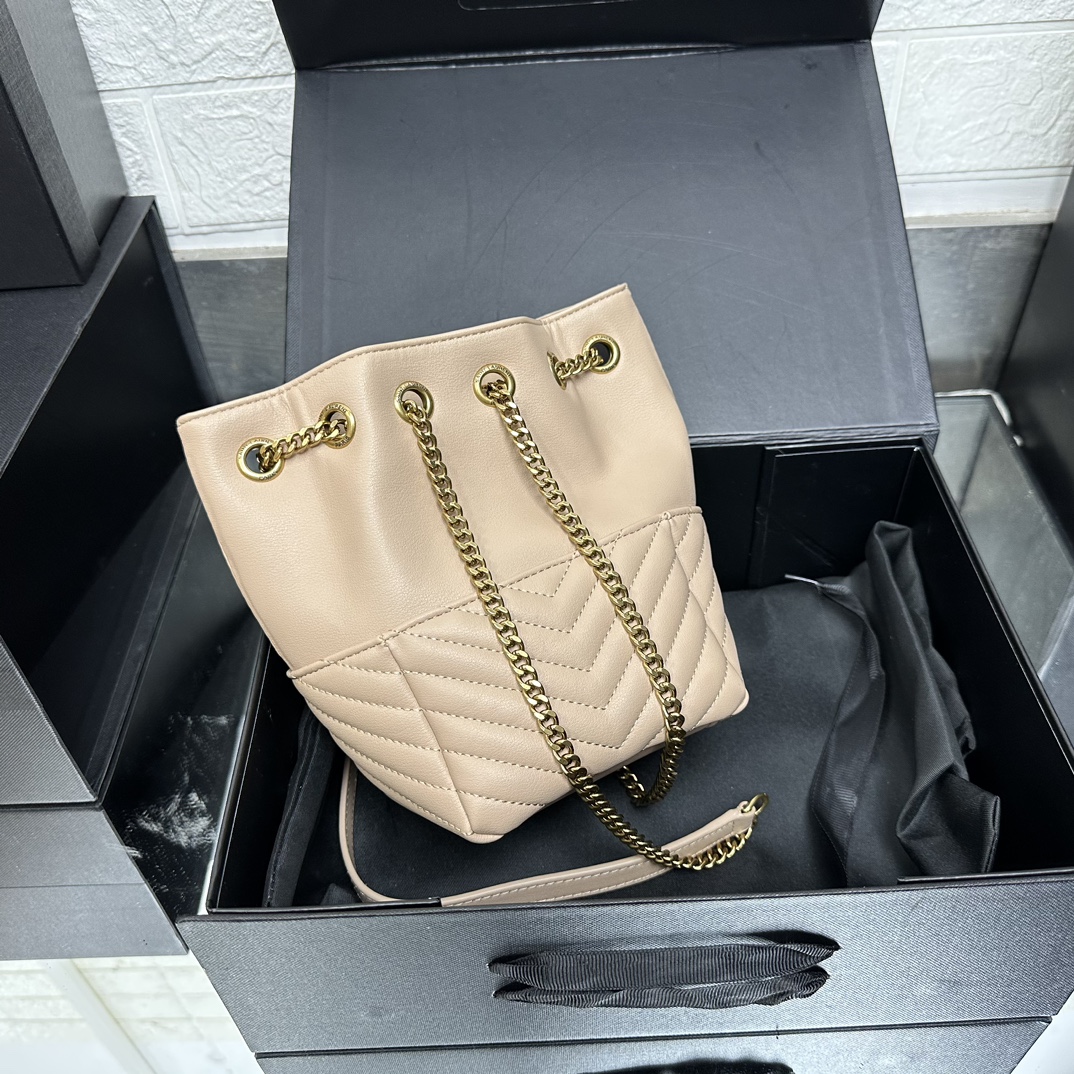 Saint Laurent JOE backpack in Calfskin White - Bag