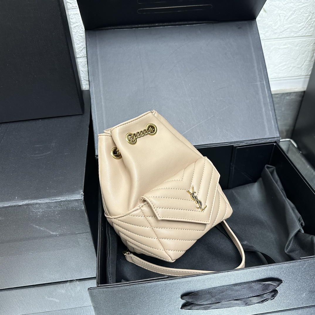 Saint Laurent JOE backpack in Calfskin White - Bag