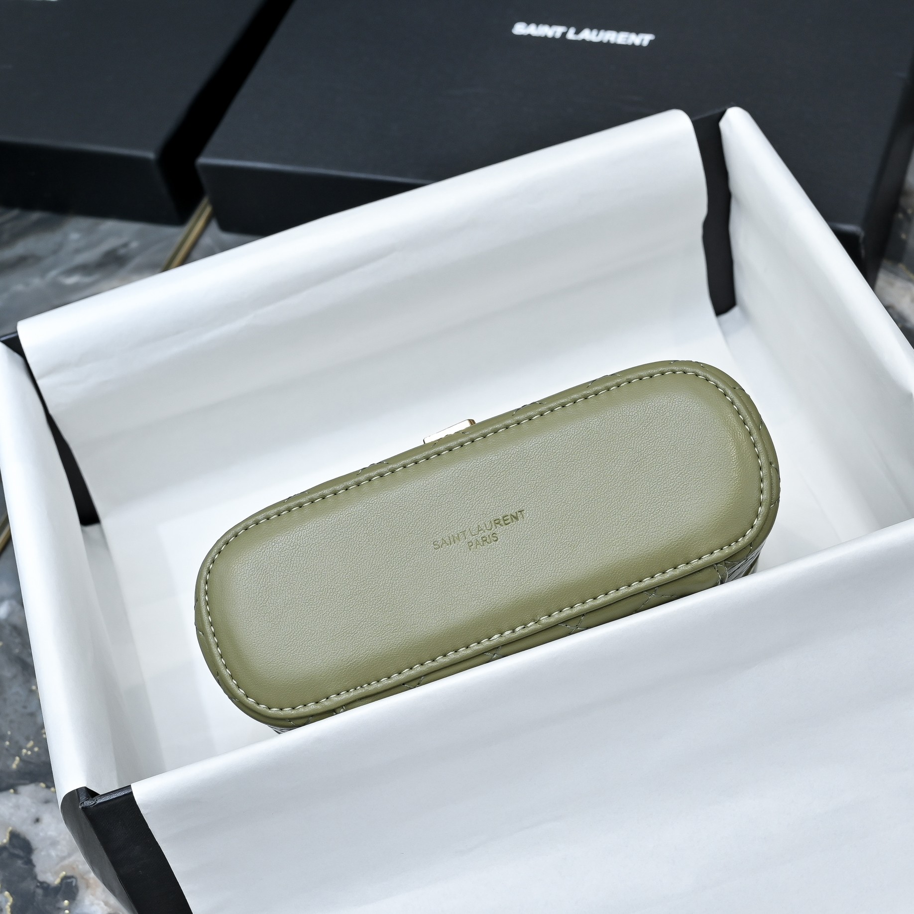 SAINT LAURENT YSL GABY vanity Medium bag in lambskin - MISTY JADE