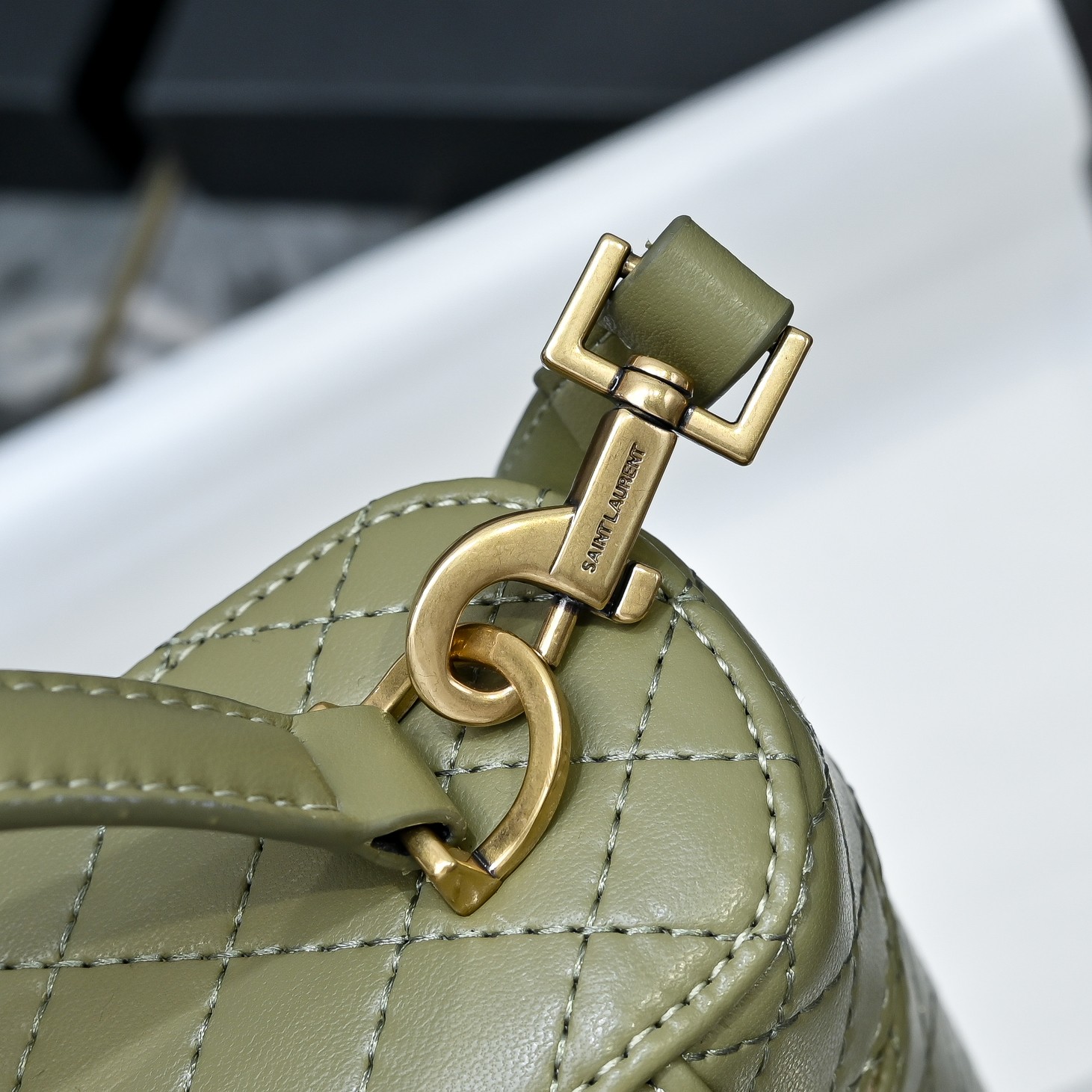 SAINT LAURENT YSL GABY vanity Medium bag in lambskin - MISTY JADE